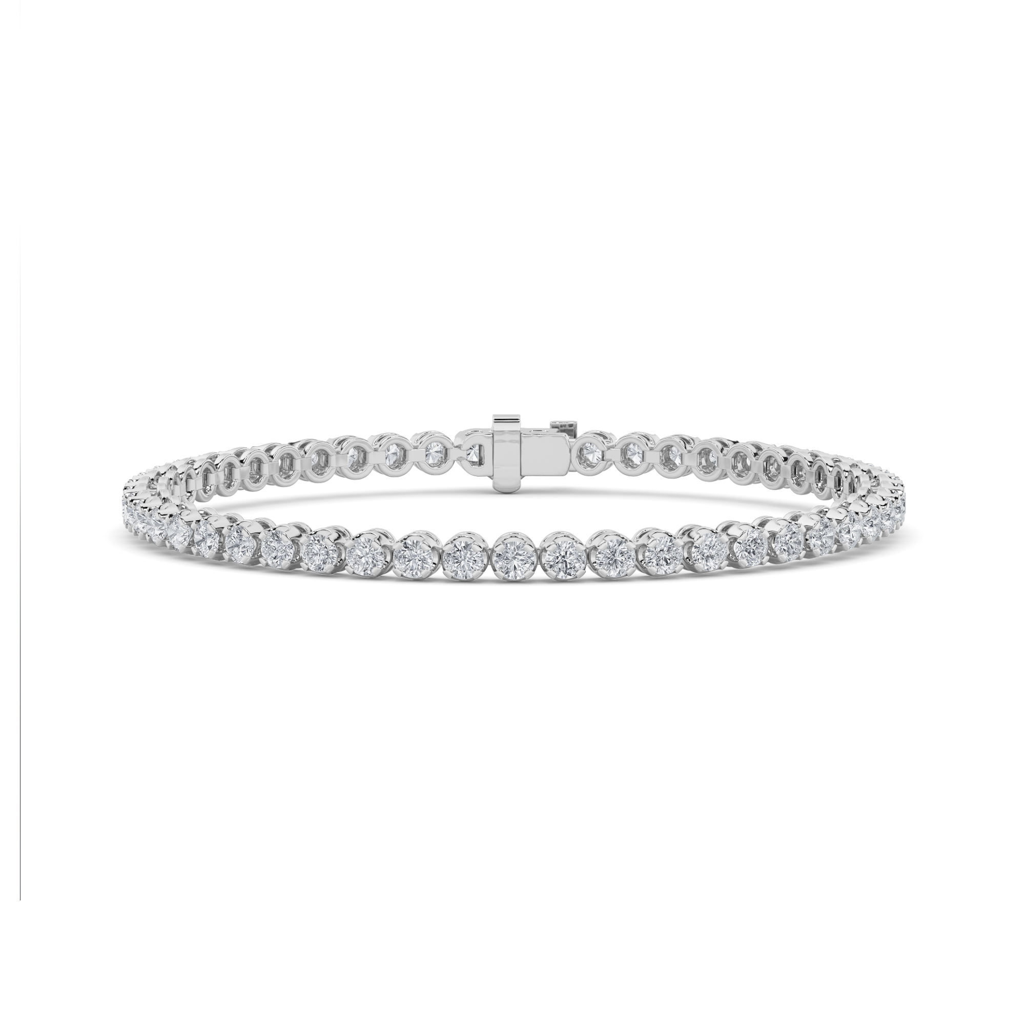 5.00 CT Round Diamond Bracelet in 14K White Gold