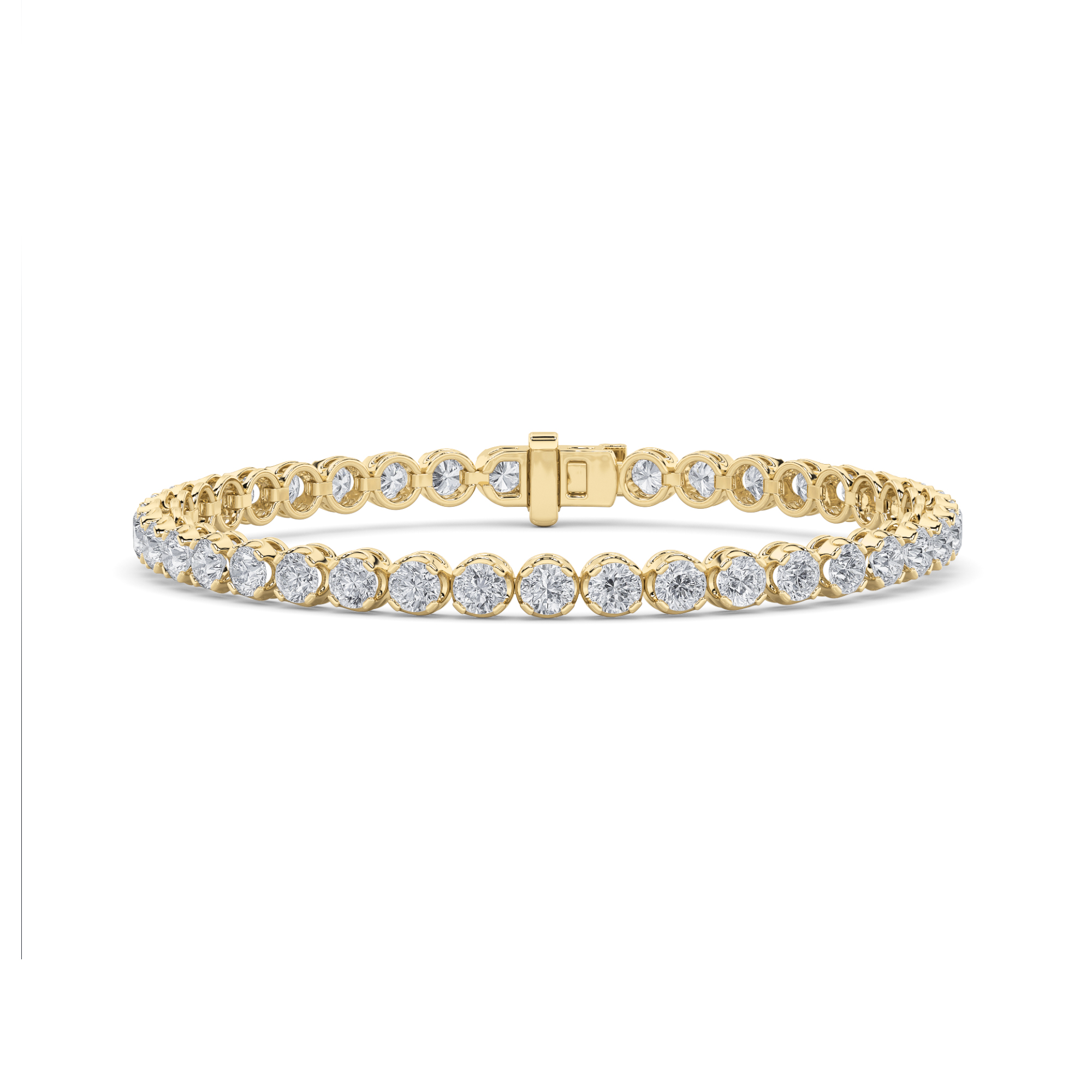 7.00 CT Round Diamond Bracelet in 14K Yellow Gold