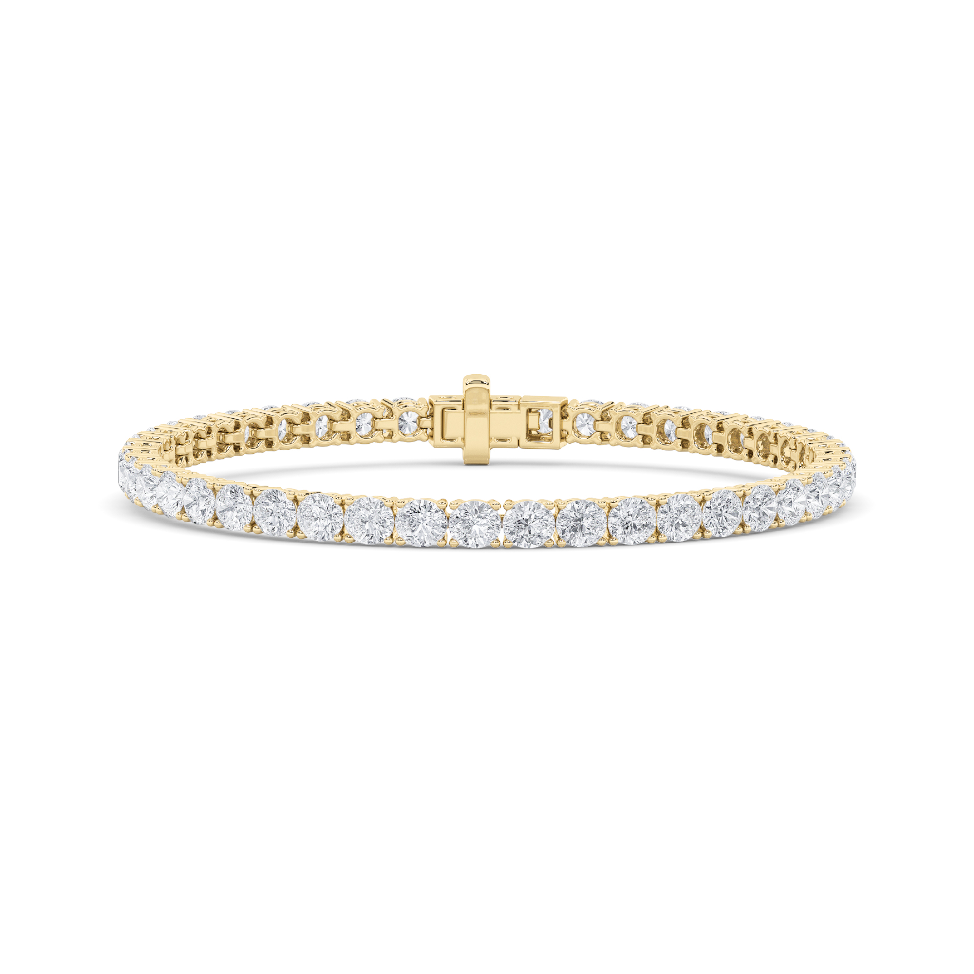 9.00 CT Round Diamond Bracelet in 14K Yellow Gold