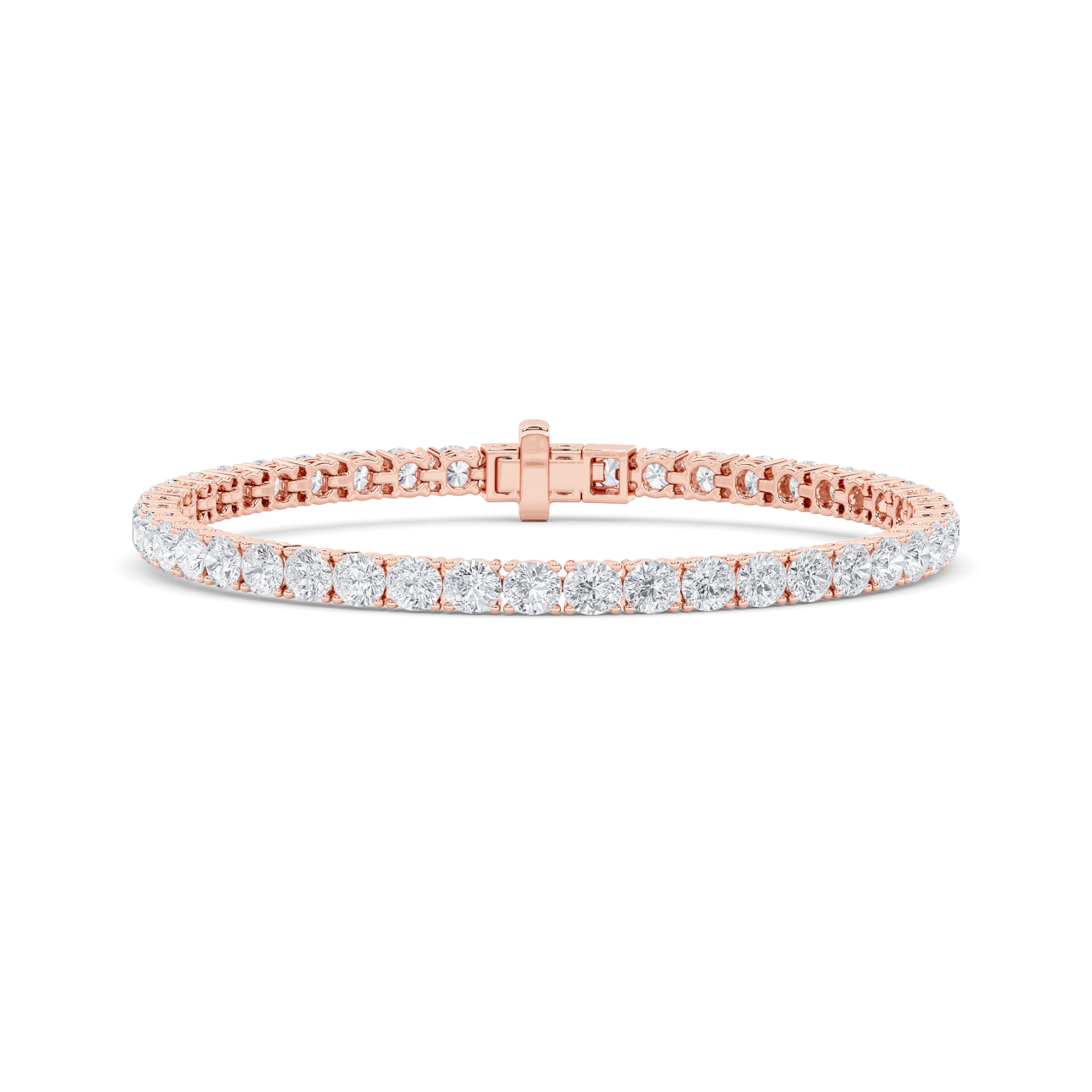 9.00 CT Round Diamond Bracelet in 14K Rose Gold