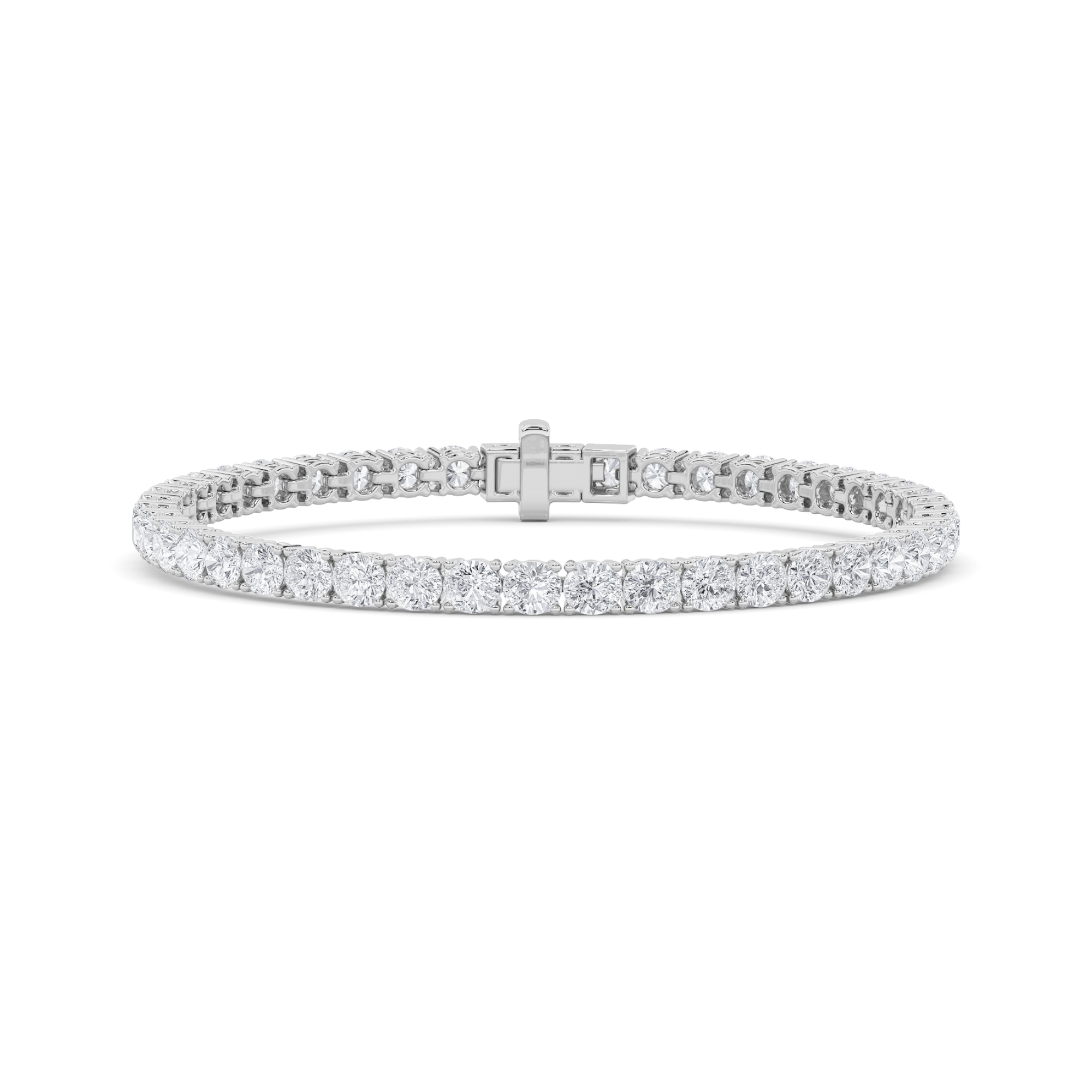 9.50 CT Round Diamond Bracelet in 14K White Gold