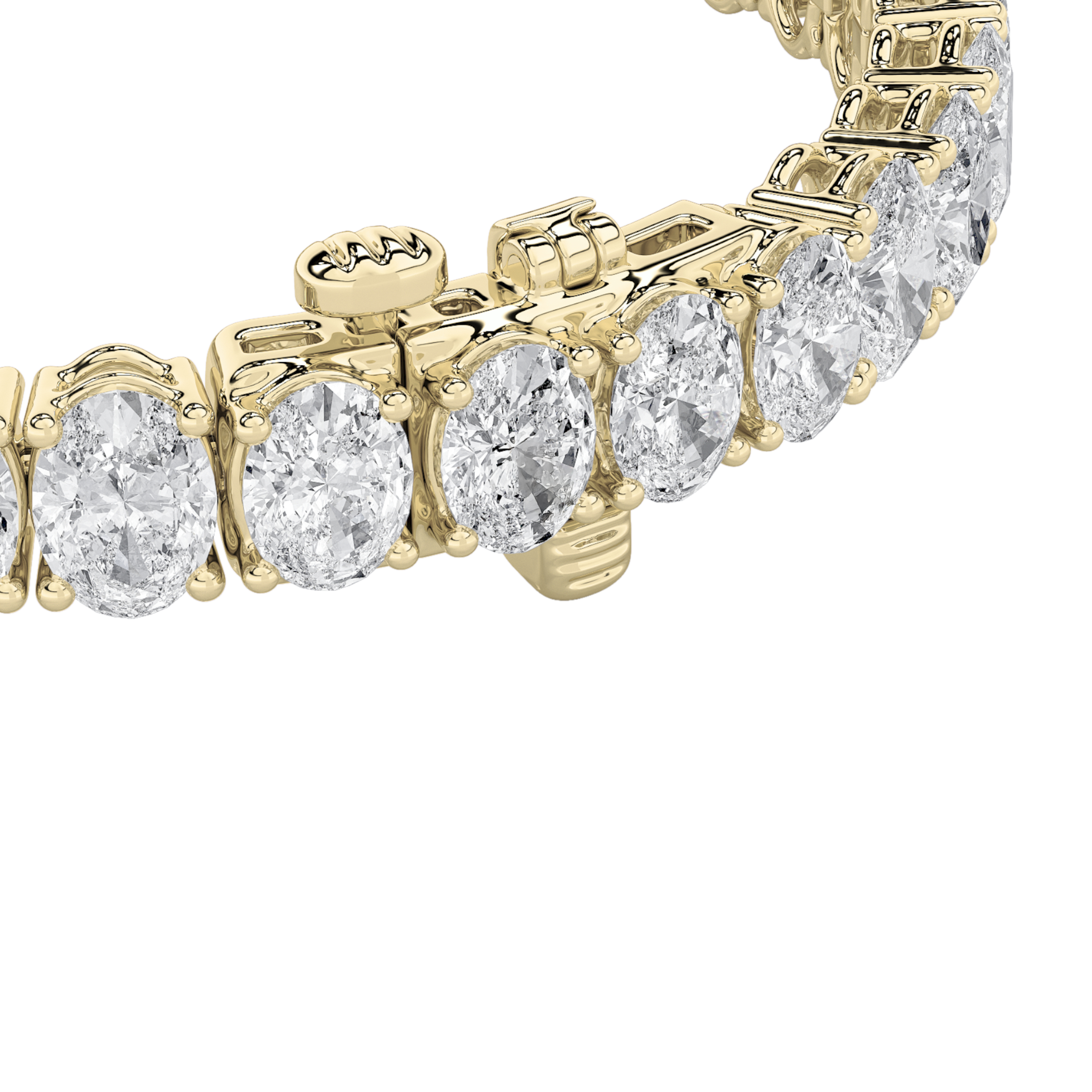 East West Line Bracelet  with Emerald Shaped Lab Grown Diamond (G/VS) in 14K Gold view 5