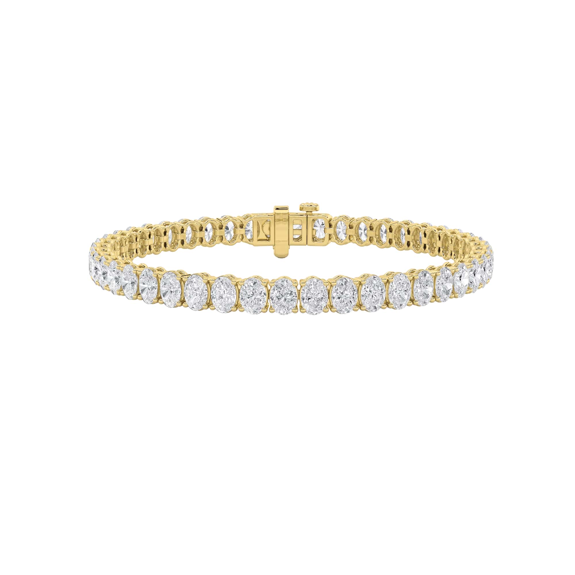 9.00 CT Oval Diamond Bracelet in 14K Yellow Gold