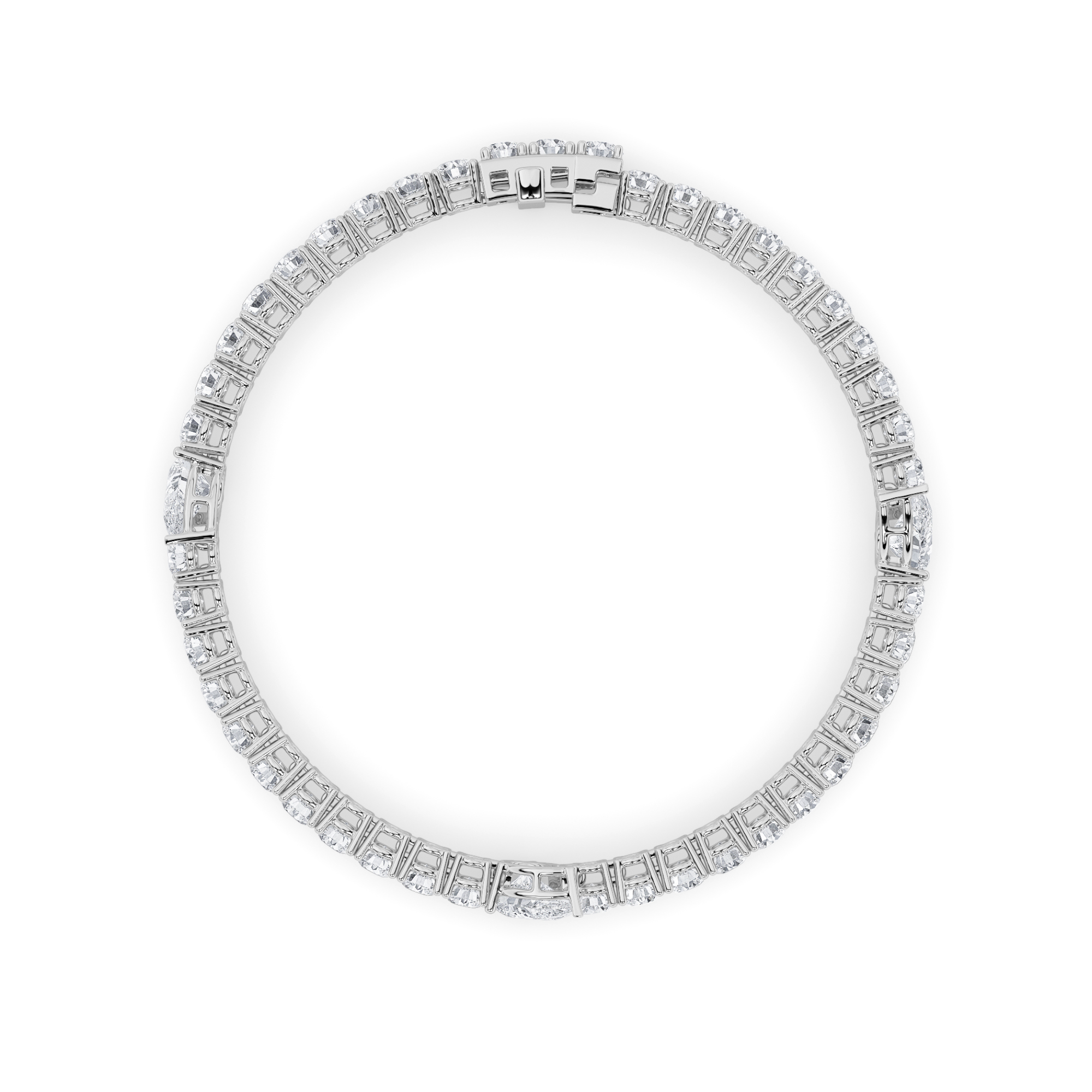 Fashion Emerald Station Tennis  Bracelet view 3