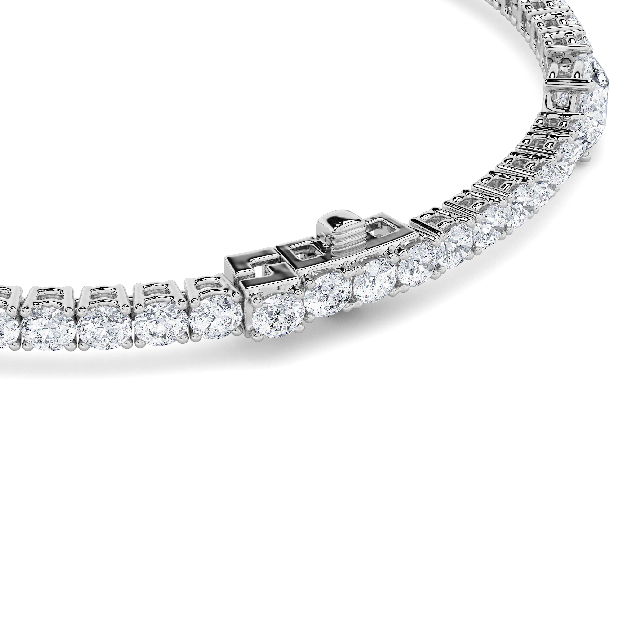 East West Station Bracelet  with Pear Shaped Lab Grown Diamond (F/VS) in 14K Gold view 2