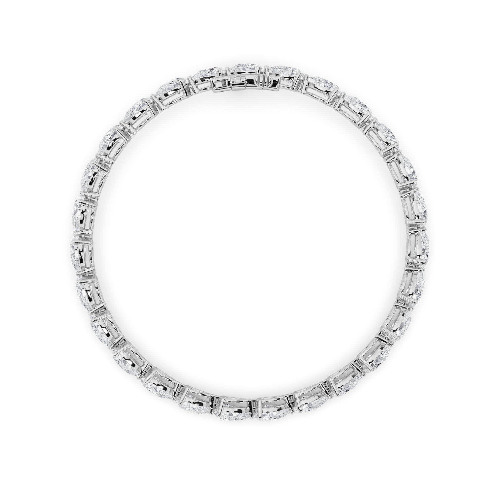 East West  Pear Tennis  Bracelet view 4