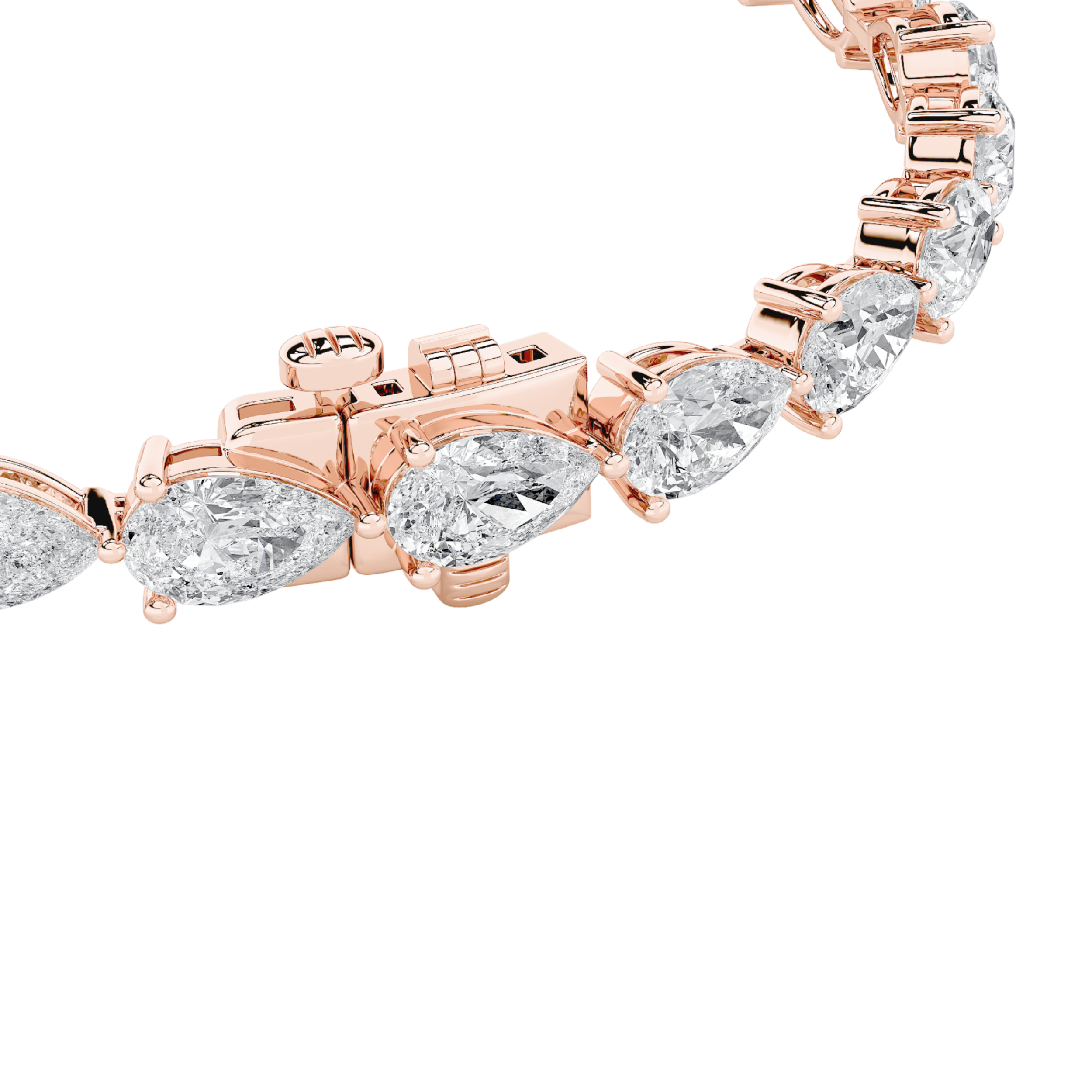 East West  Pear Tennis  Bracelet view 5