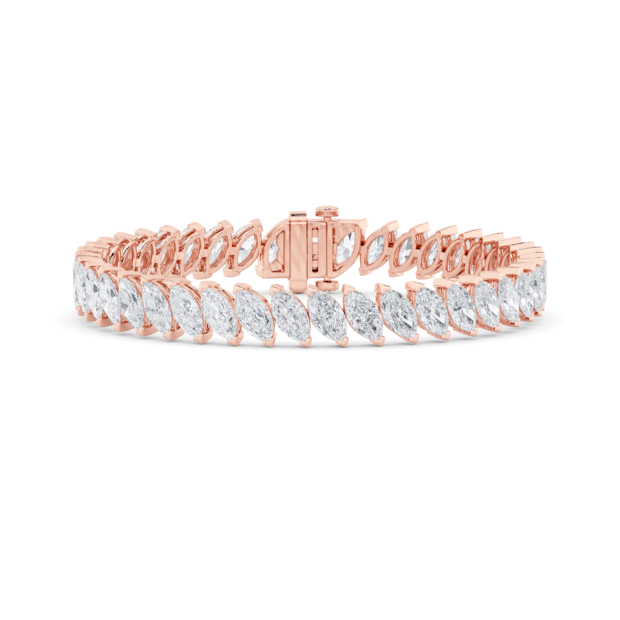 18.00 CT Diamond Bracelet in 14K Rose Gold