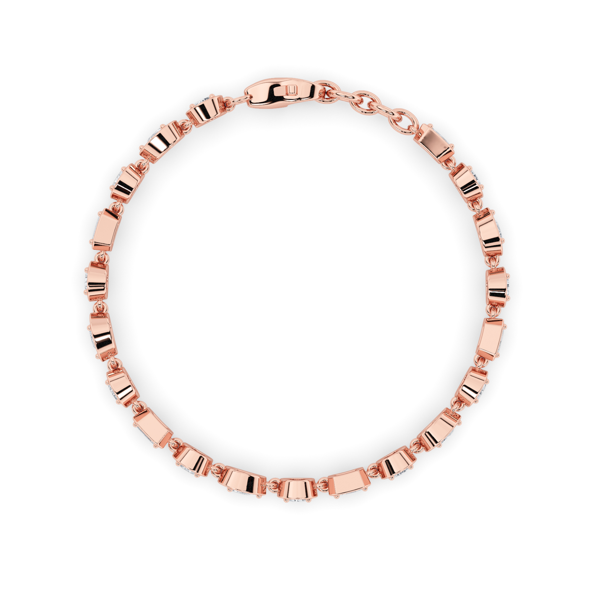 Bezel Multi Tennis  Bracelet view 2
