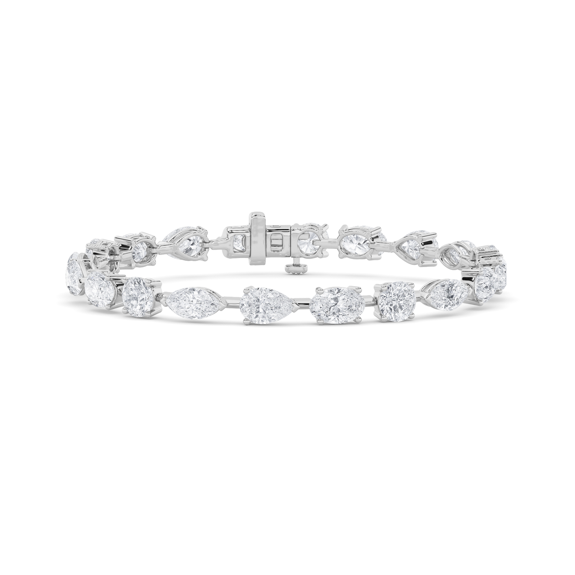 10.00 CT Diamond Bracelet in 14K White Gold