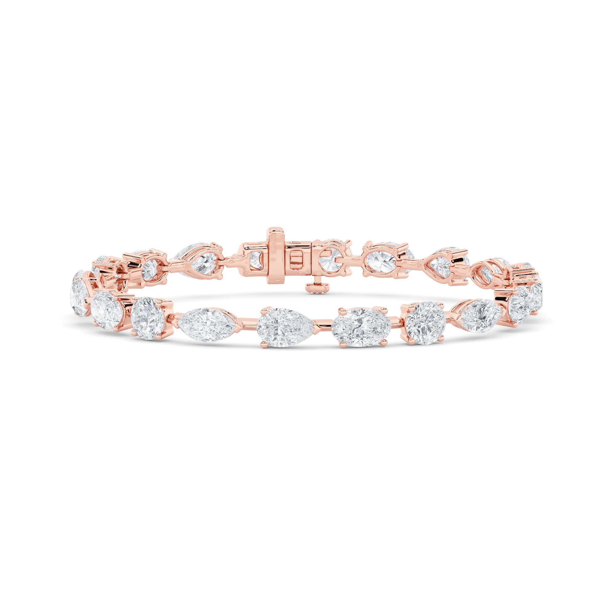 10.00 CT Diamond Bracelet in 14K Rose Gold