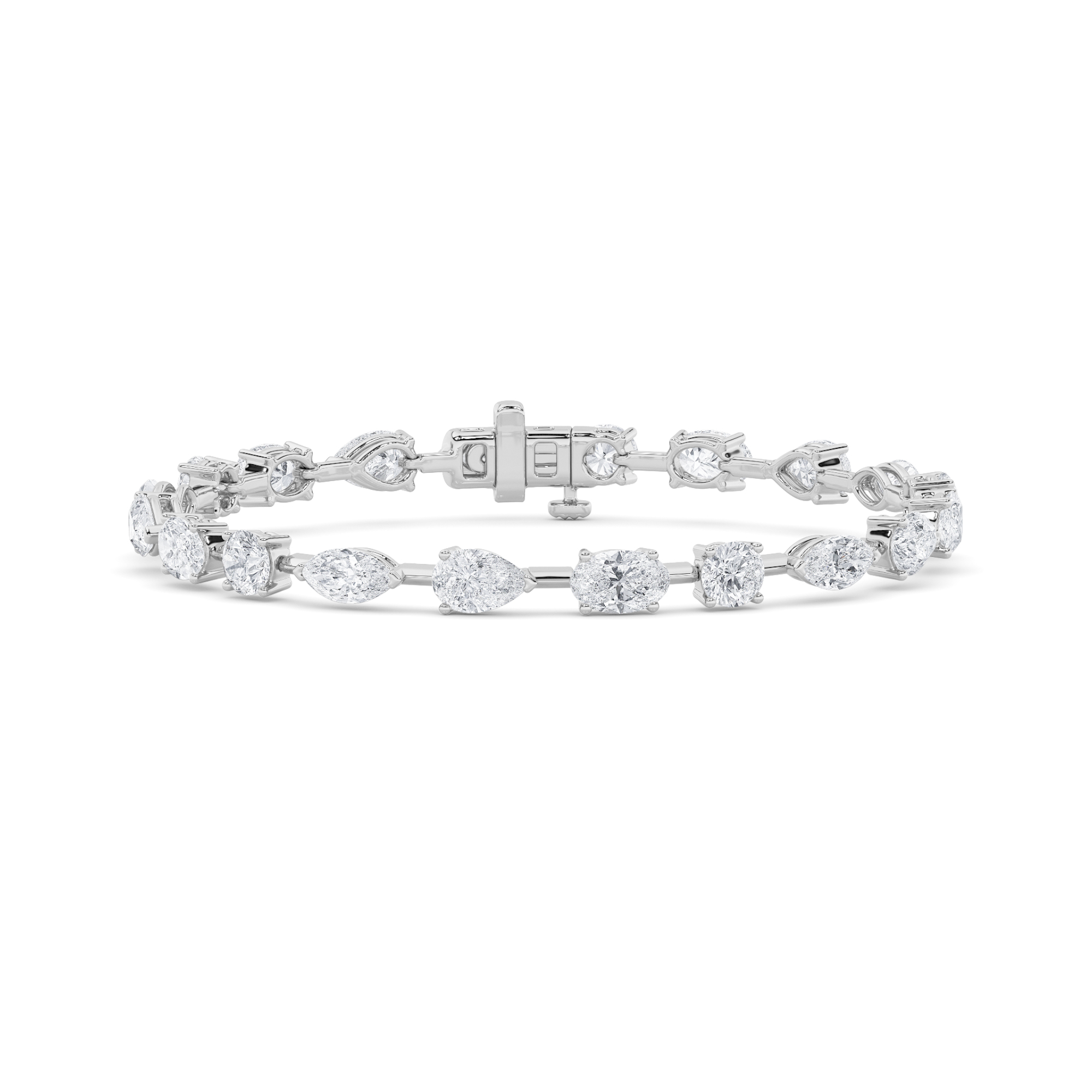 0.00 CT Diamond Bracelet in 14K White Gold