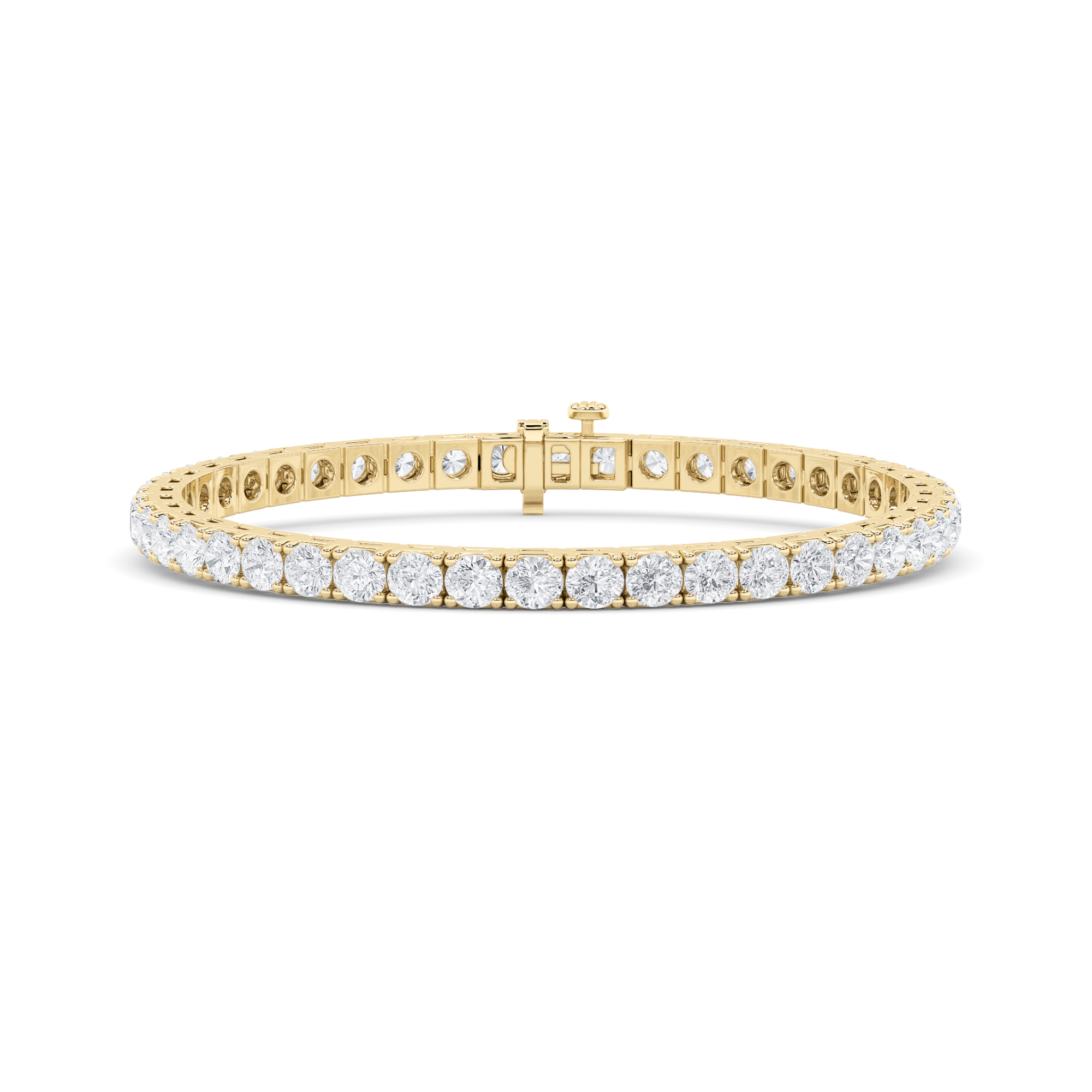 8.00 CT Round Diamond Bracelet in 14K Yellow Gold