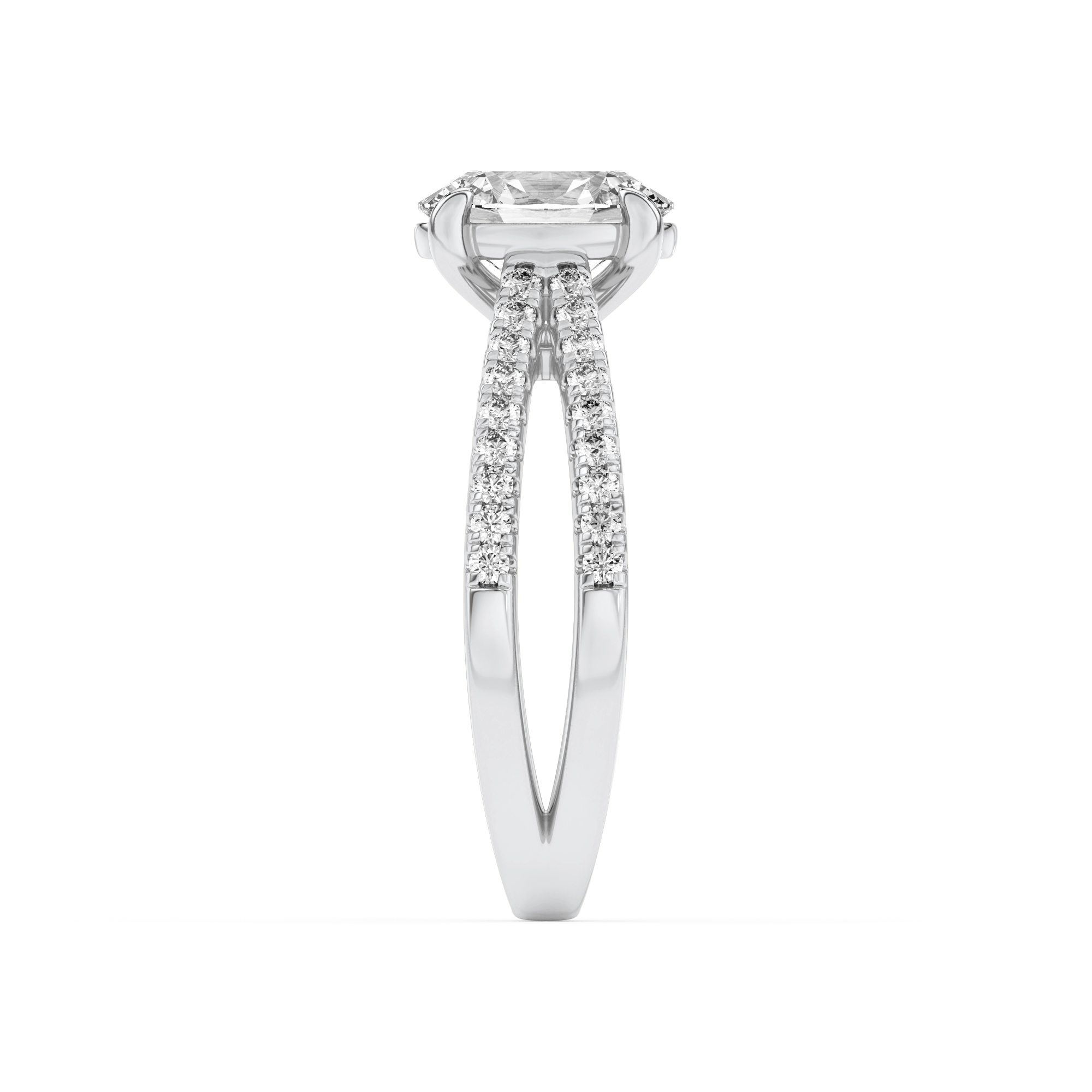 Split Shank Oval Engagement Ring view 5