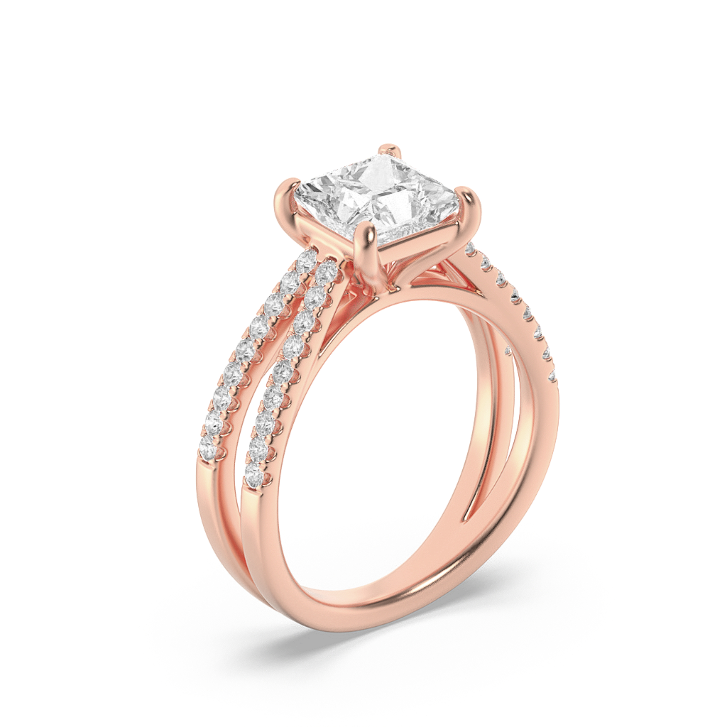 Split Shank Oval Engagement Ring view 3