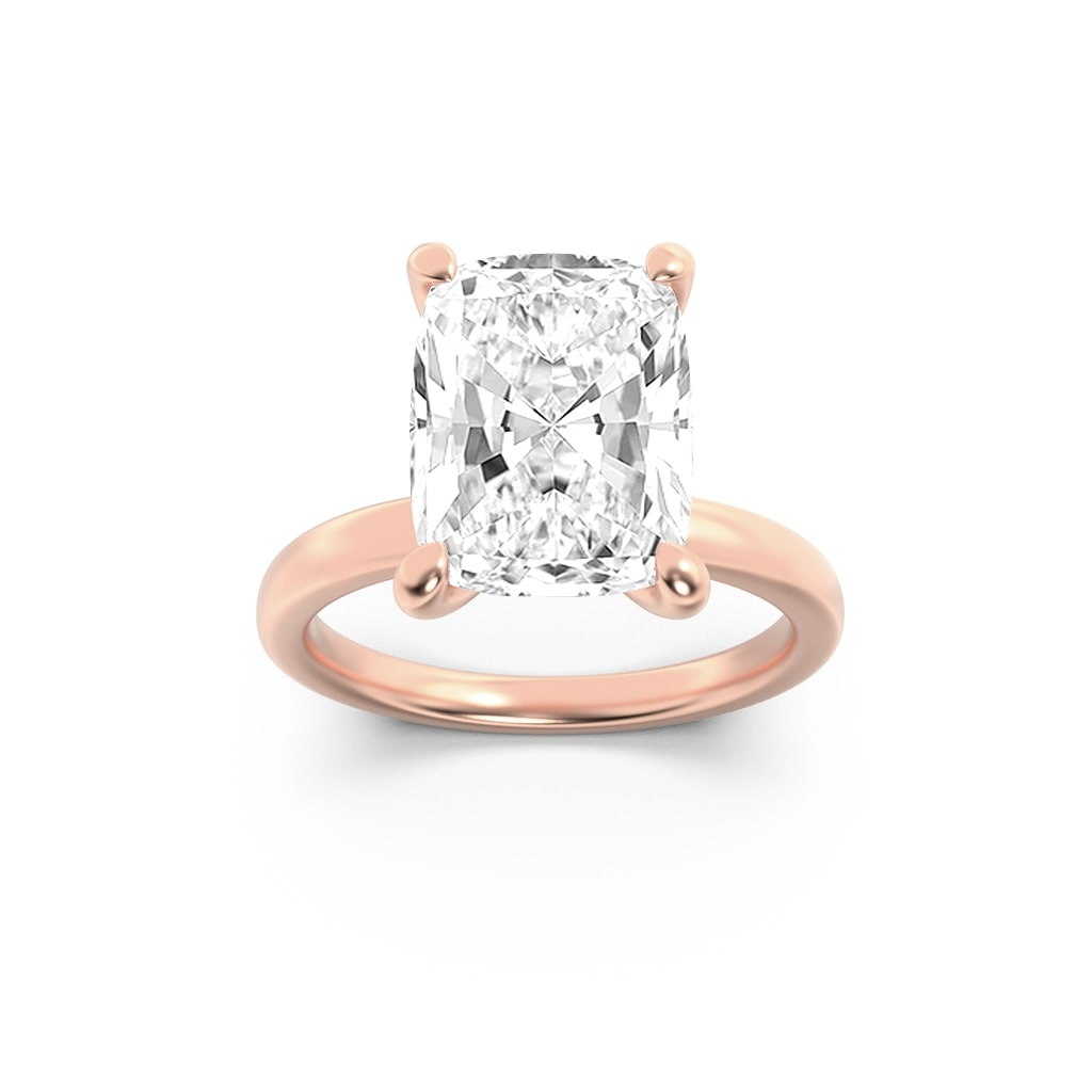 2.00 CT Cushion Diamond Ring in 14K Rose Gold