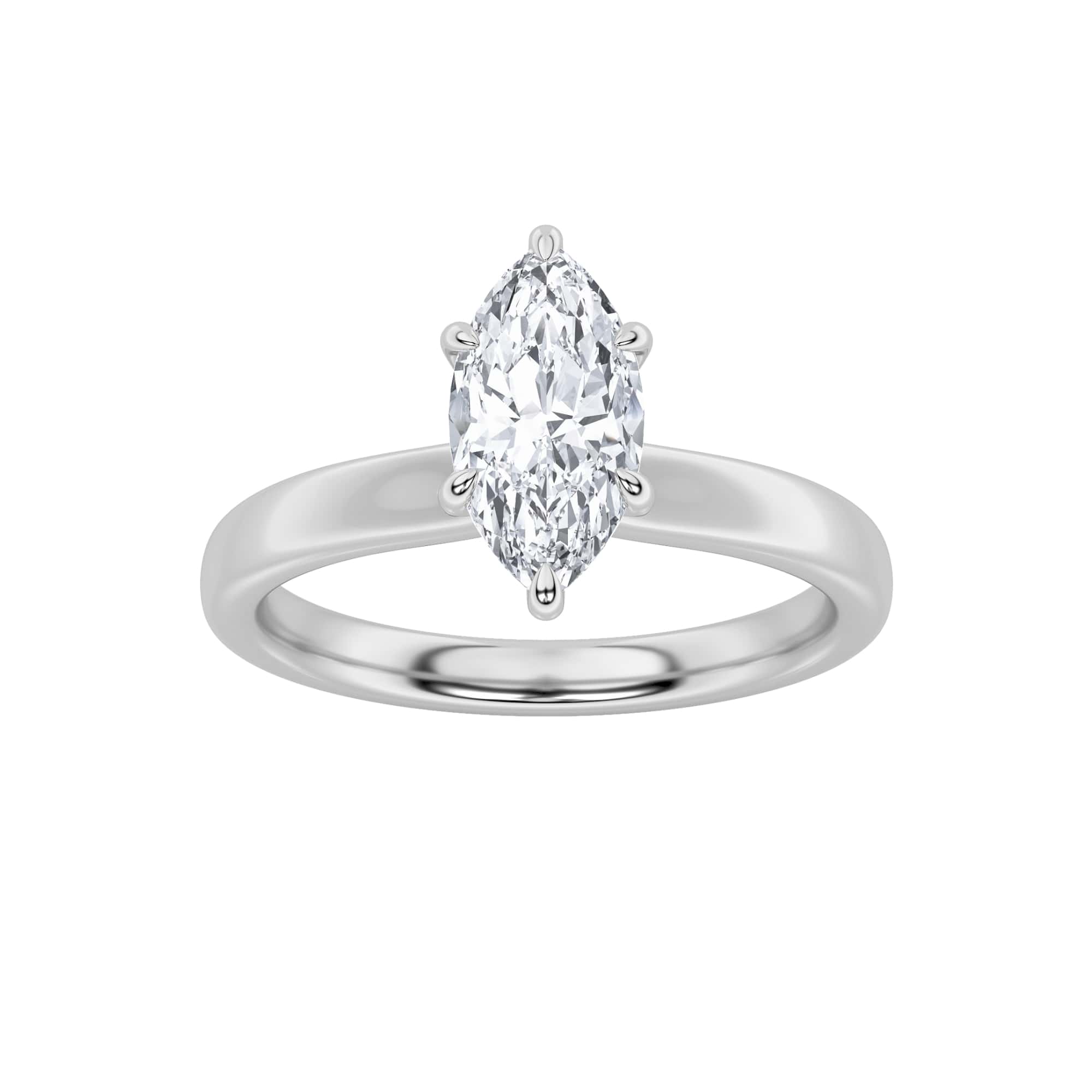 2.00 CT Marquise Diamond Ring in 14K White Gold