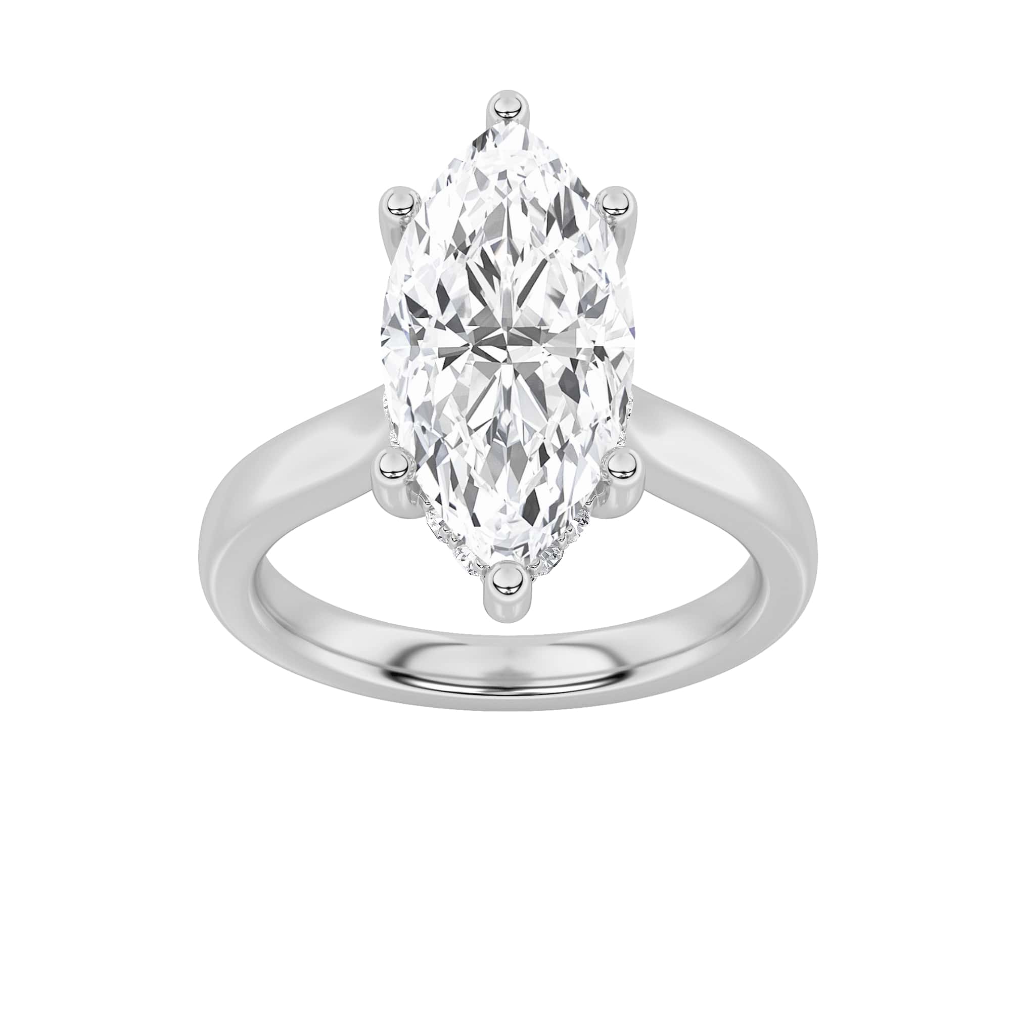 3.00 CT Marquise Diamond Ring in 14K White Gold