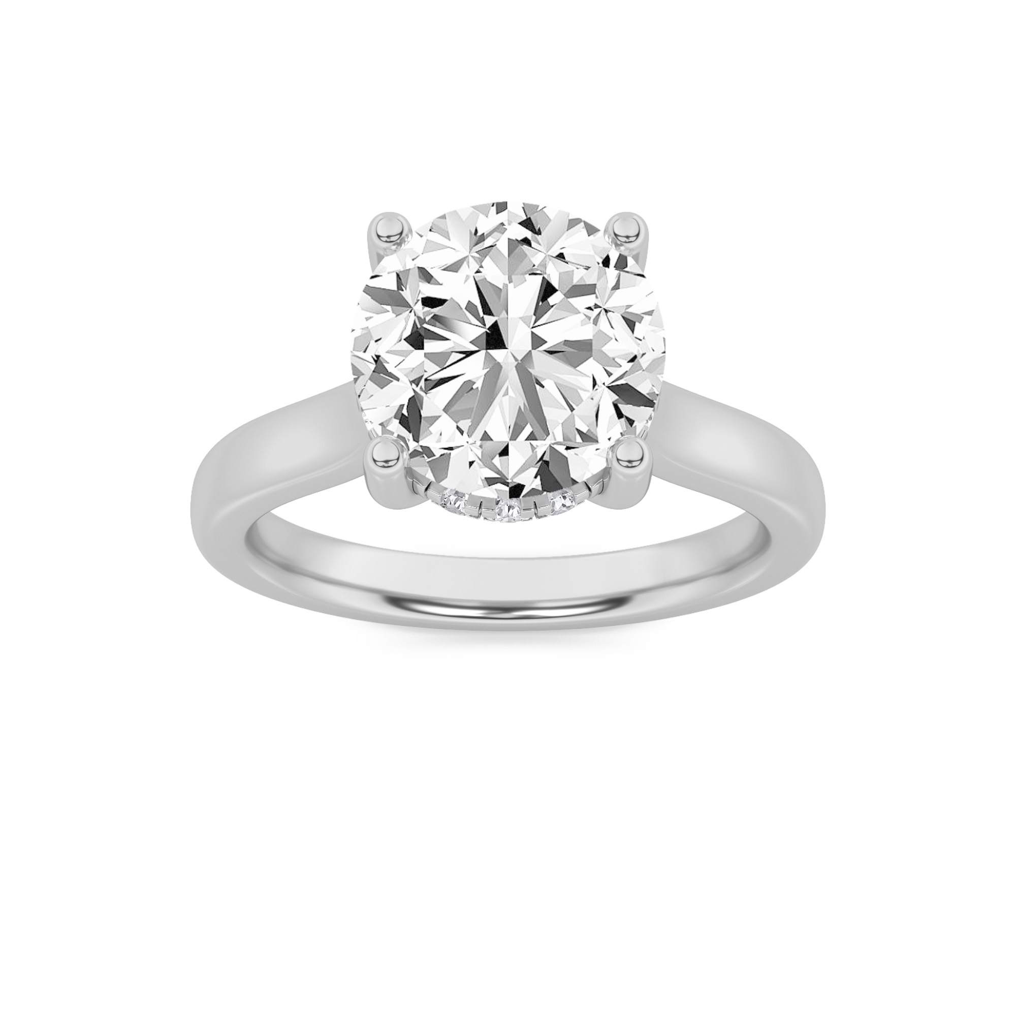 1.50 CT Round Diamond Ring in 14K White Gold