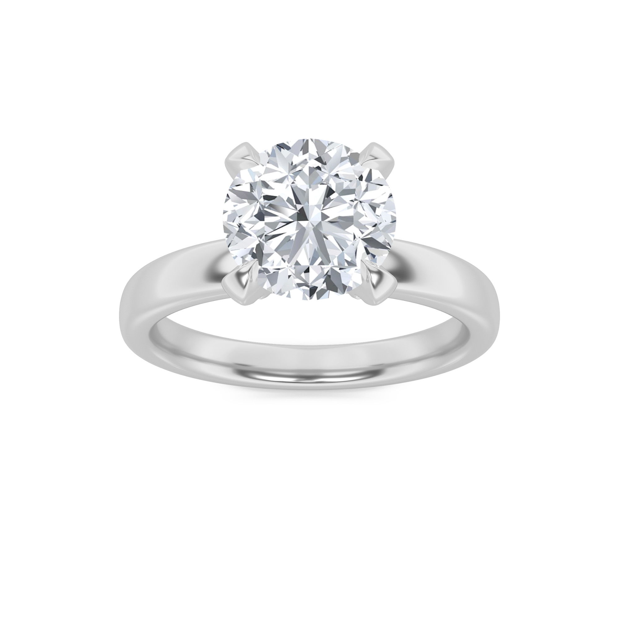 2.00 CT Round Diamond Ring in 14K White Gold