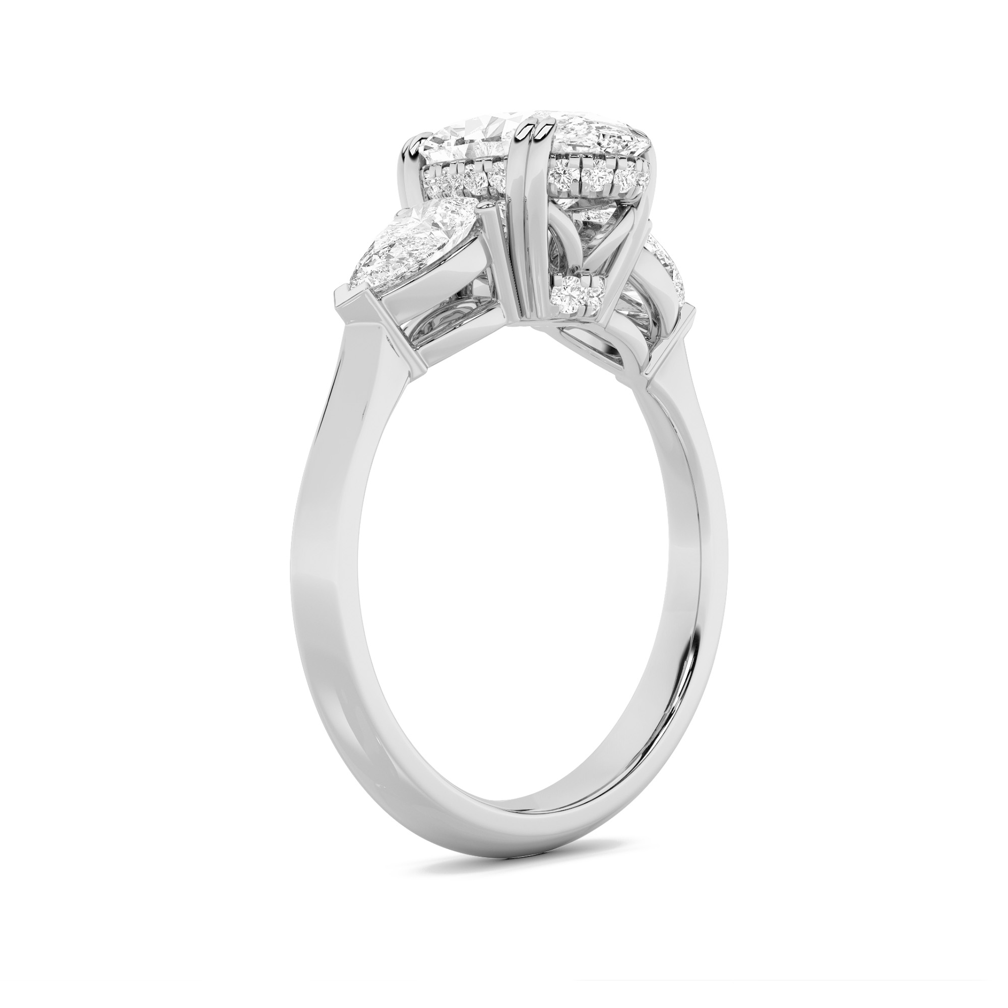 0.00 CT Diamond Ring in 14K White Gold