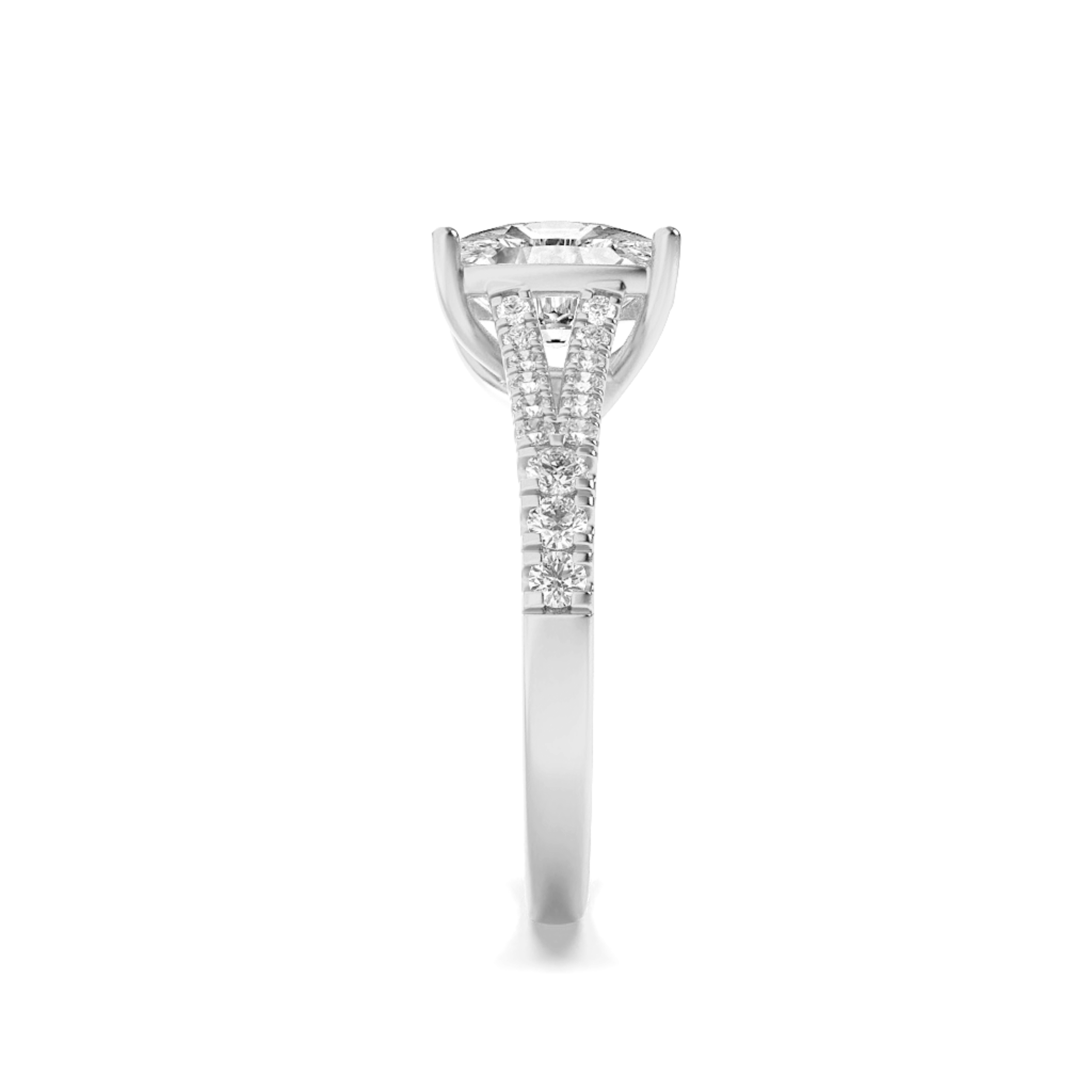 Split Shank Pear Engagement Ring view 5
