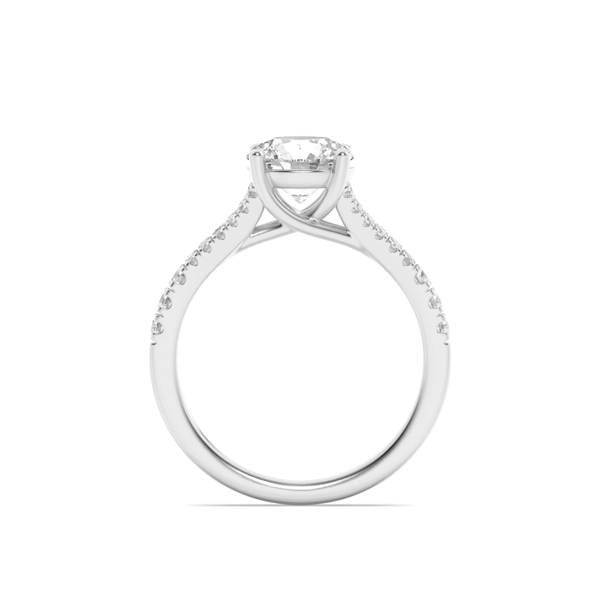 Split Shank Pear Engagement Ring view 4