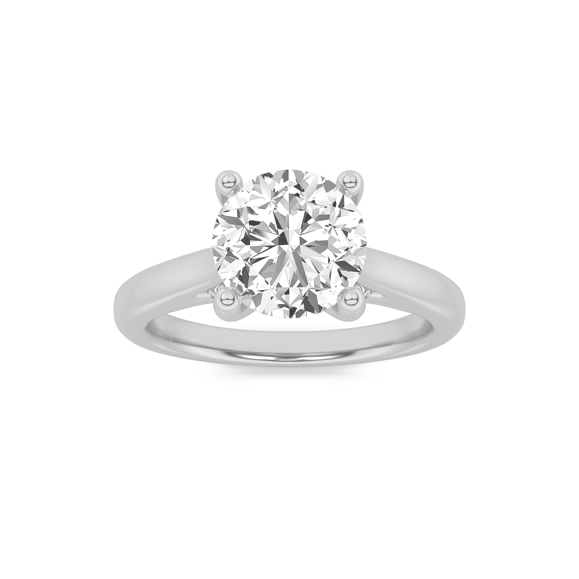 2.00 CT Round Diamond Ring in 14K White Gold