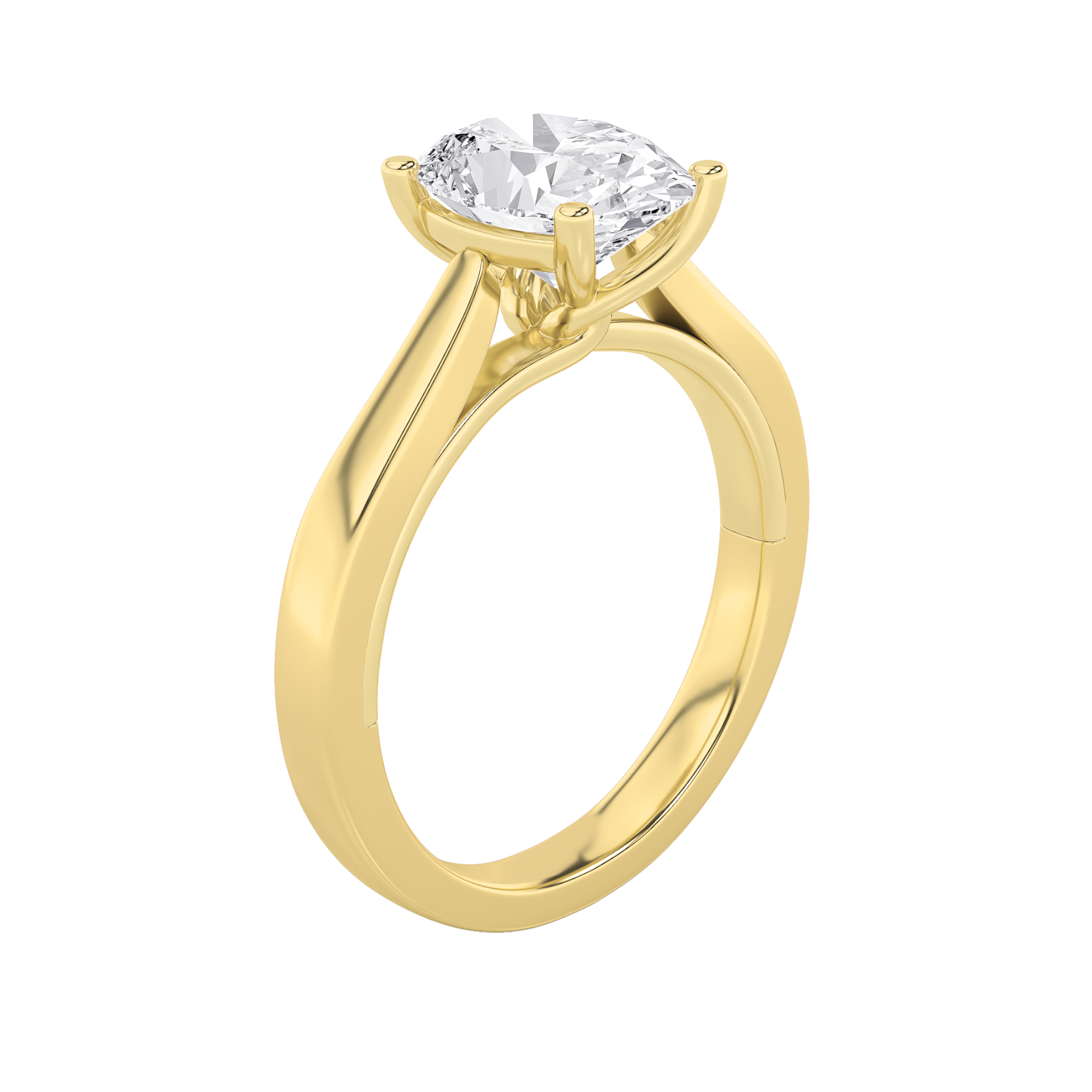 0.00 CT Diamond Ring in 14K Yellow Gold