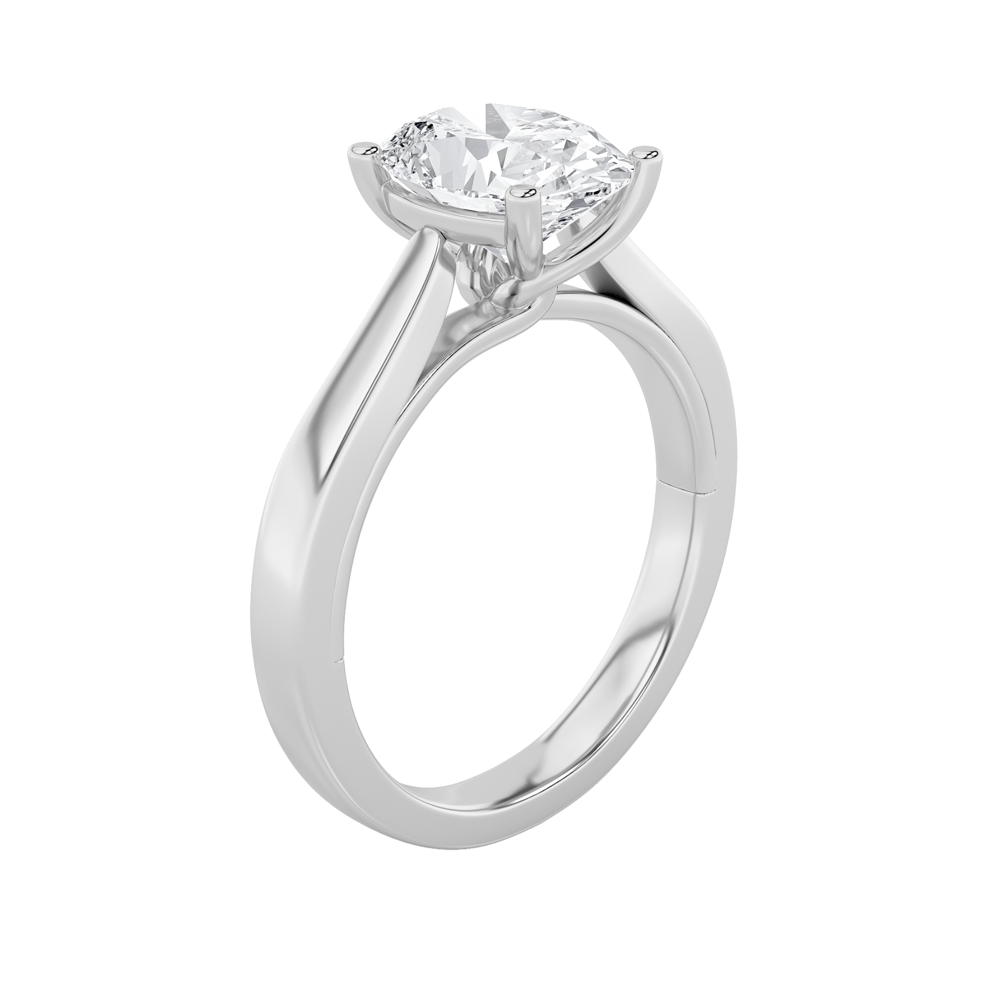 0.00 CT Diamond Ring in 14K White Gold