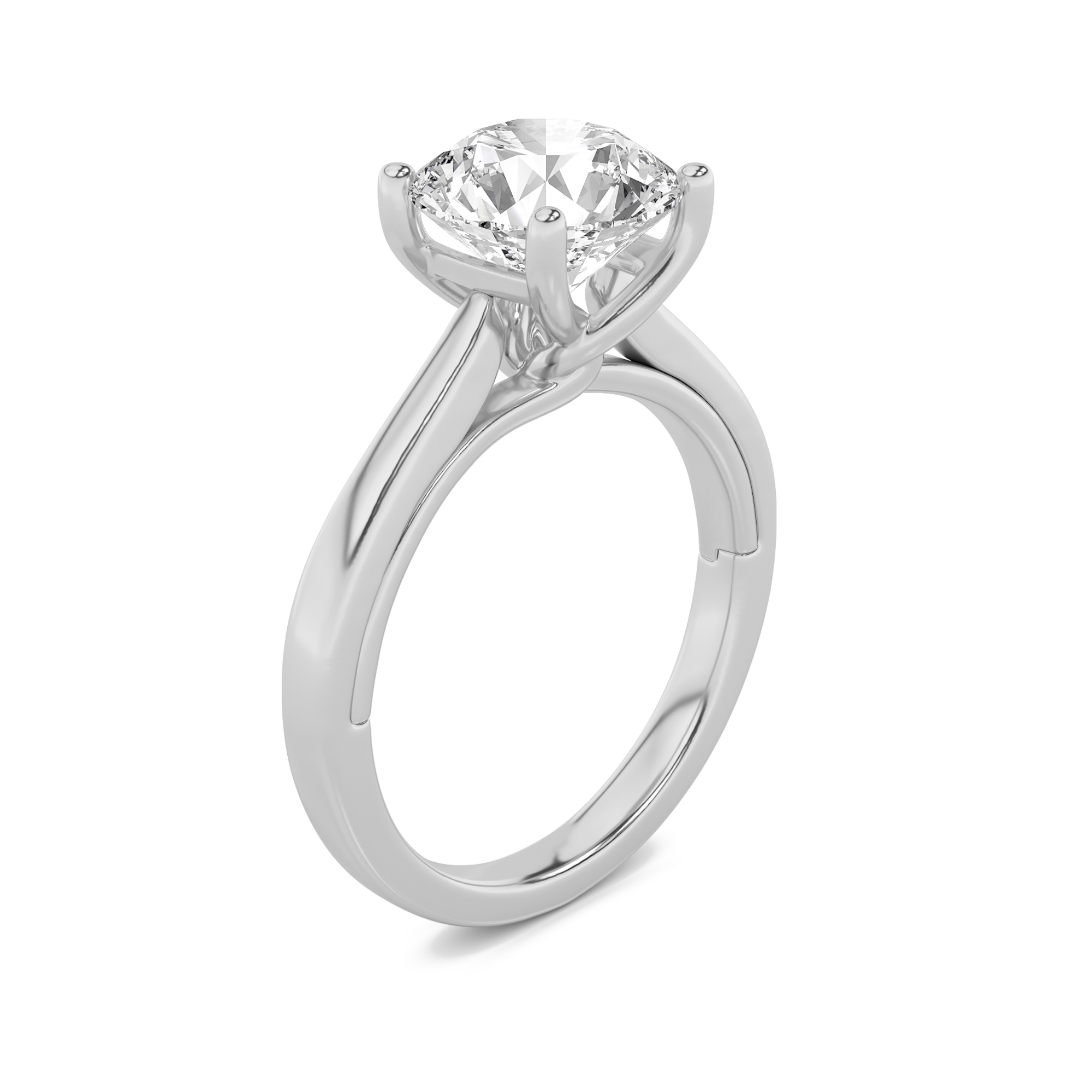 0.00 CT Diamond Ring in 14K White Gold