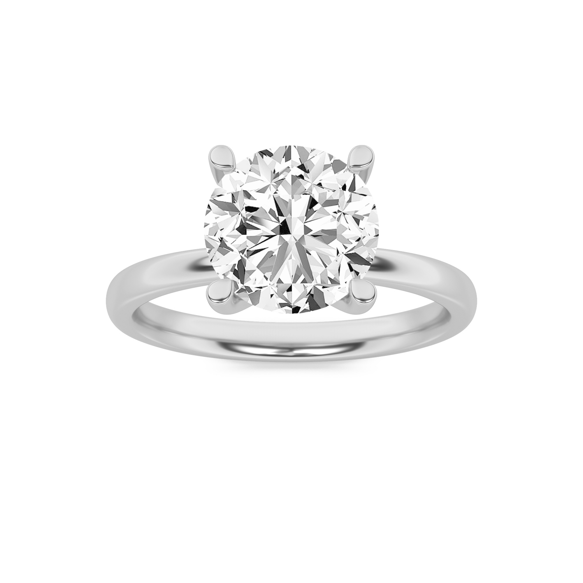 2.00 CT Round Diamond Ring in 14K White Gold