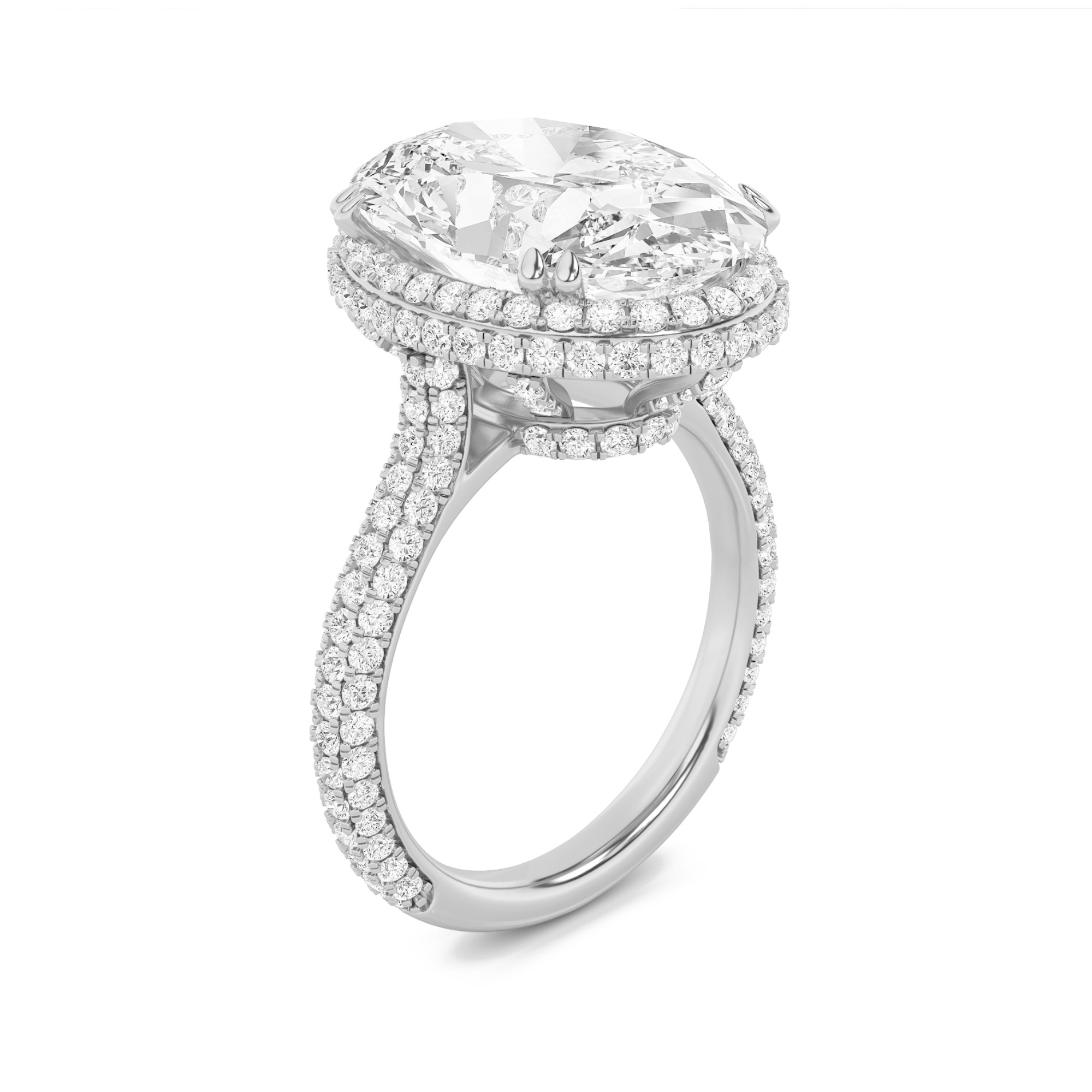 0.00 CT Diamond Ring in 14K White Gold