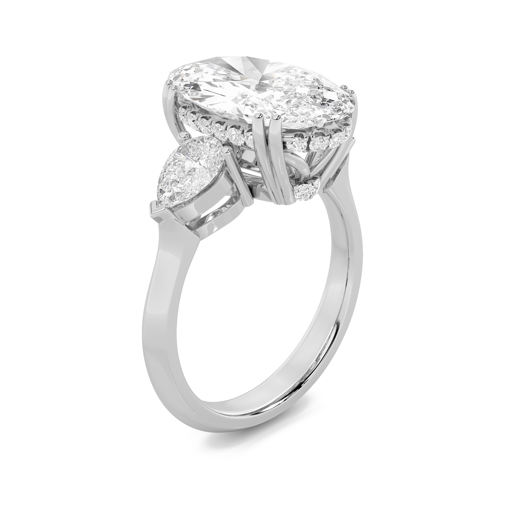 0.00 CT Diamond Ring in 14K White Gold