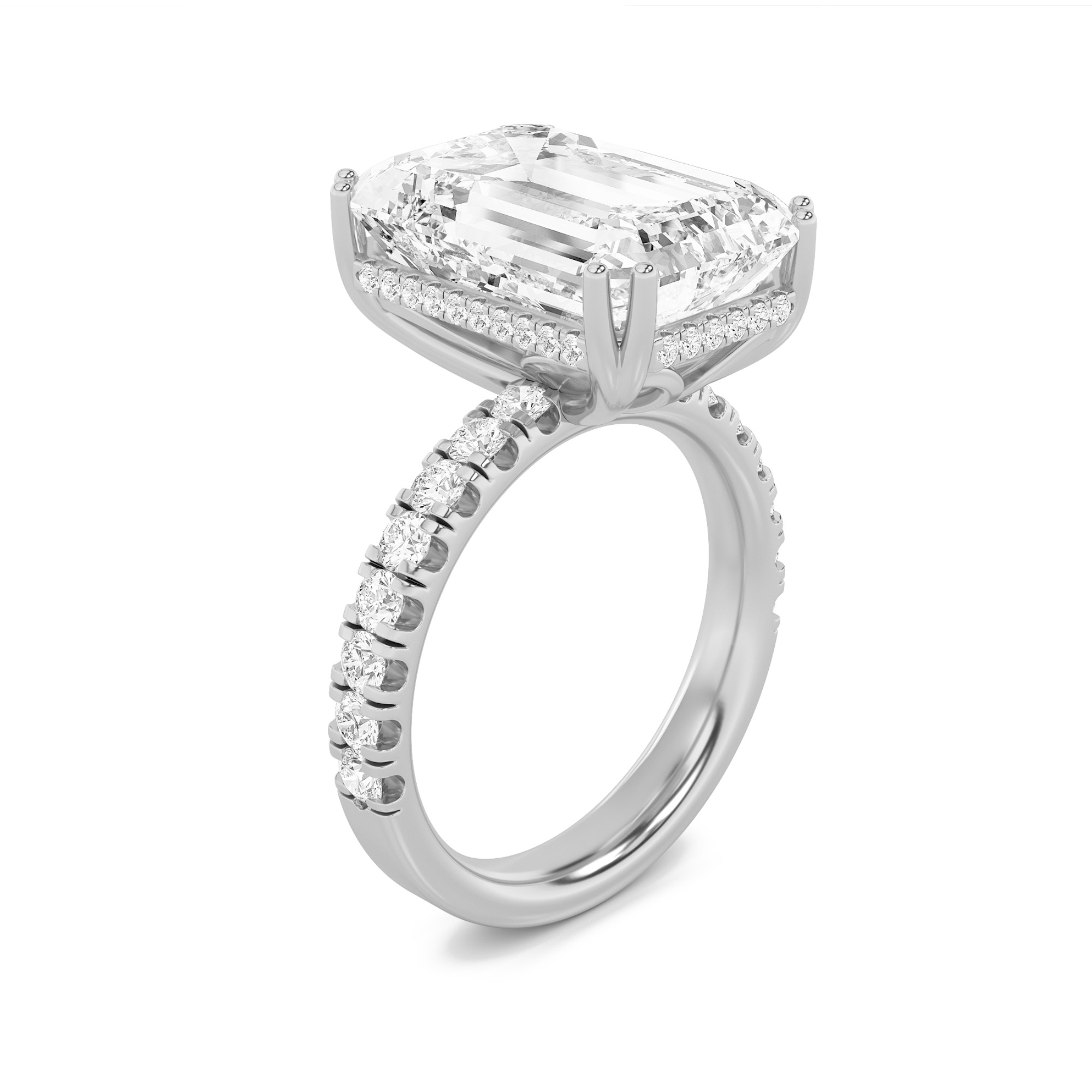 0.00 CT Diamond Ring in 14K White Gold