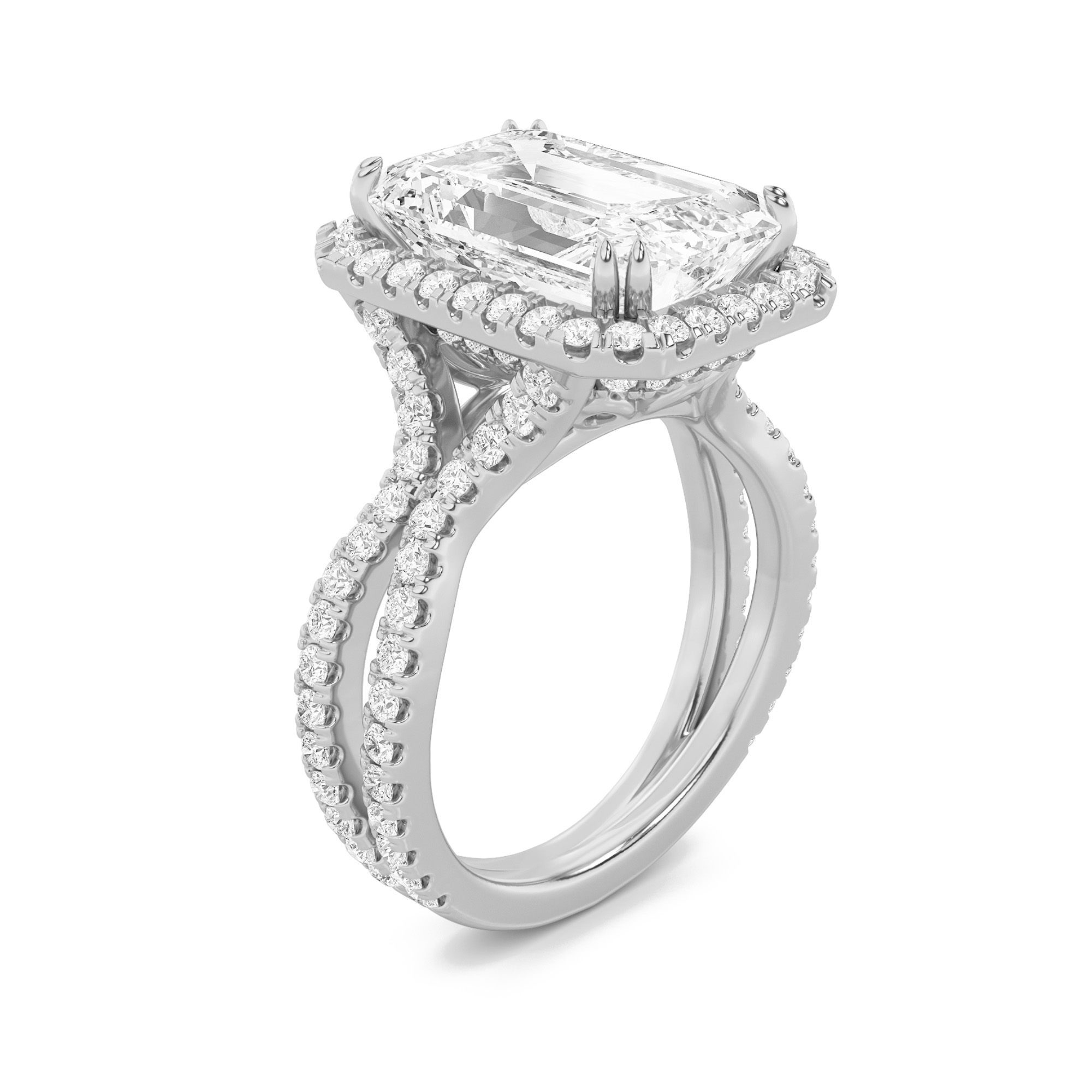 0.00 CT Diamond Ring in 14K White Gold