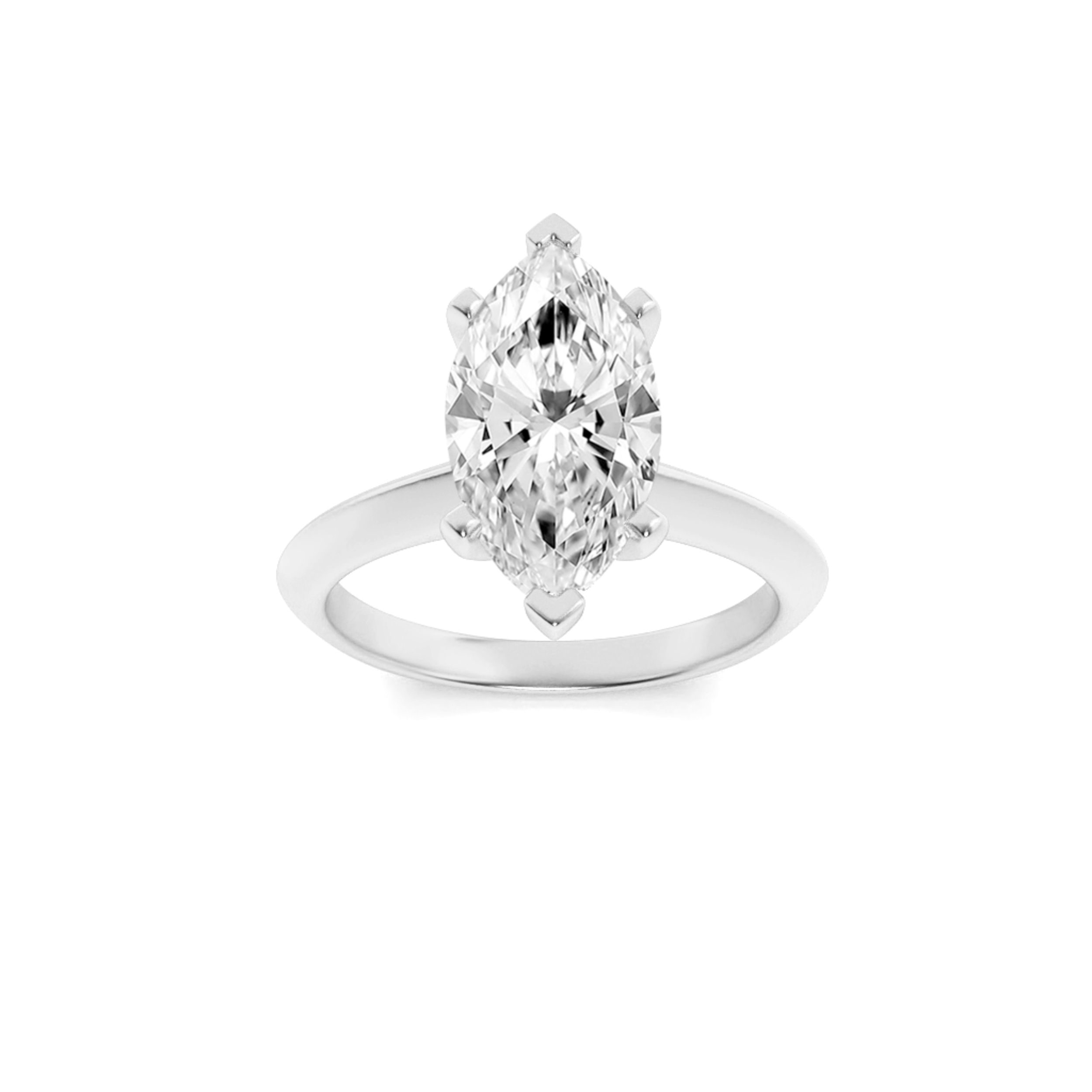 1.50 CT Marquise Diamond Ring in 14K White Gold