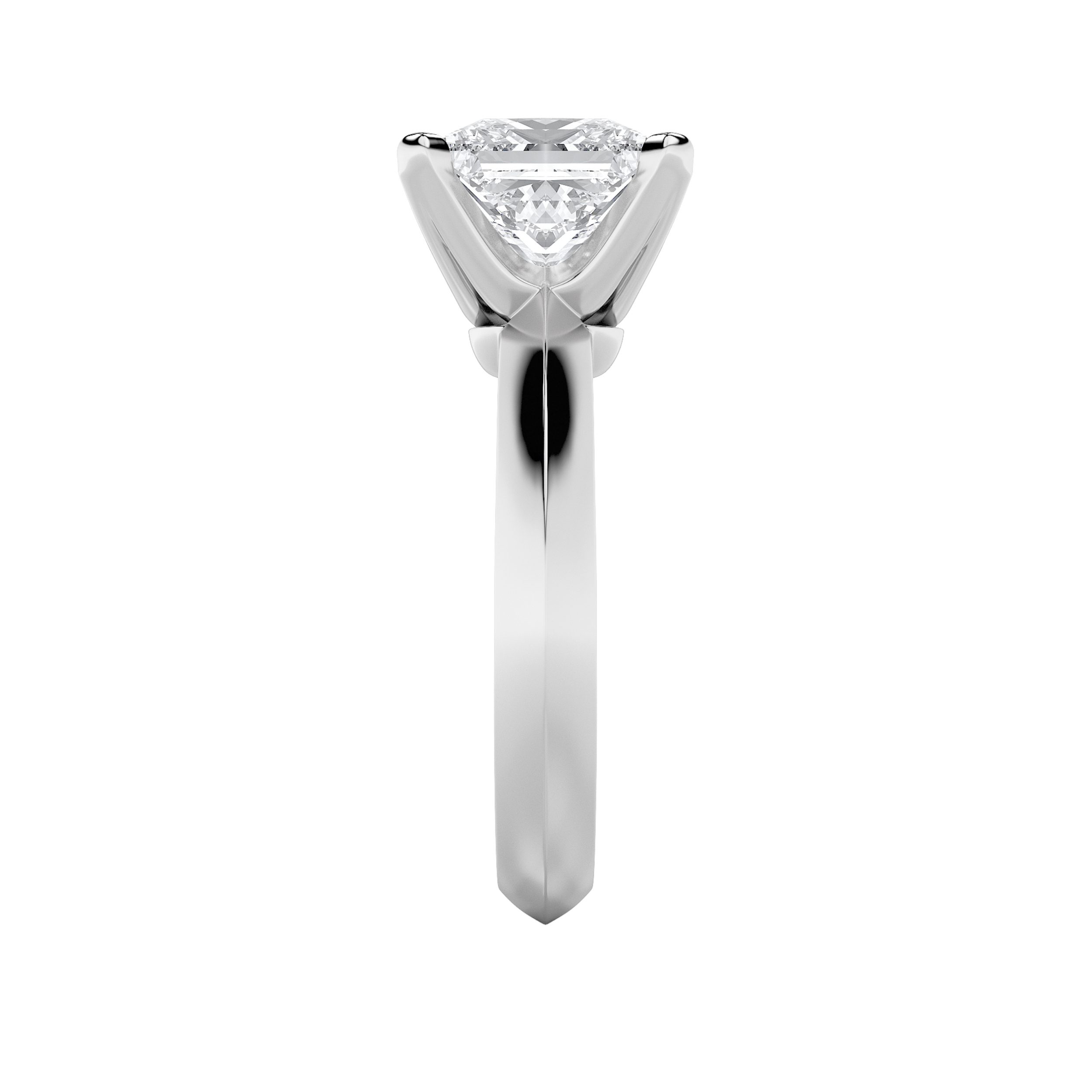 Knife Edge Shank Marquise Solitaire Ring view 5