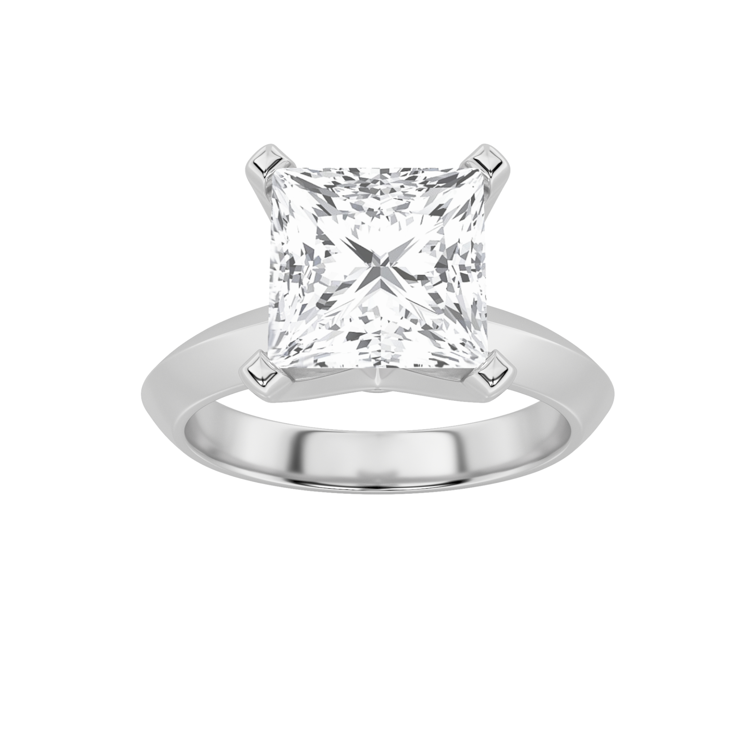 2.00 CT Princess Diamond Ring in 14K White Gold