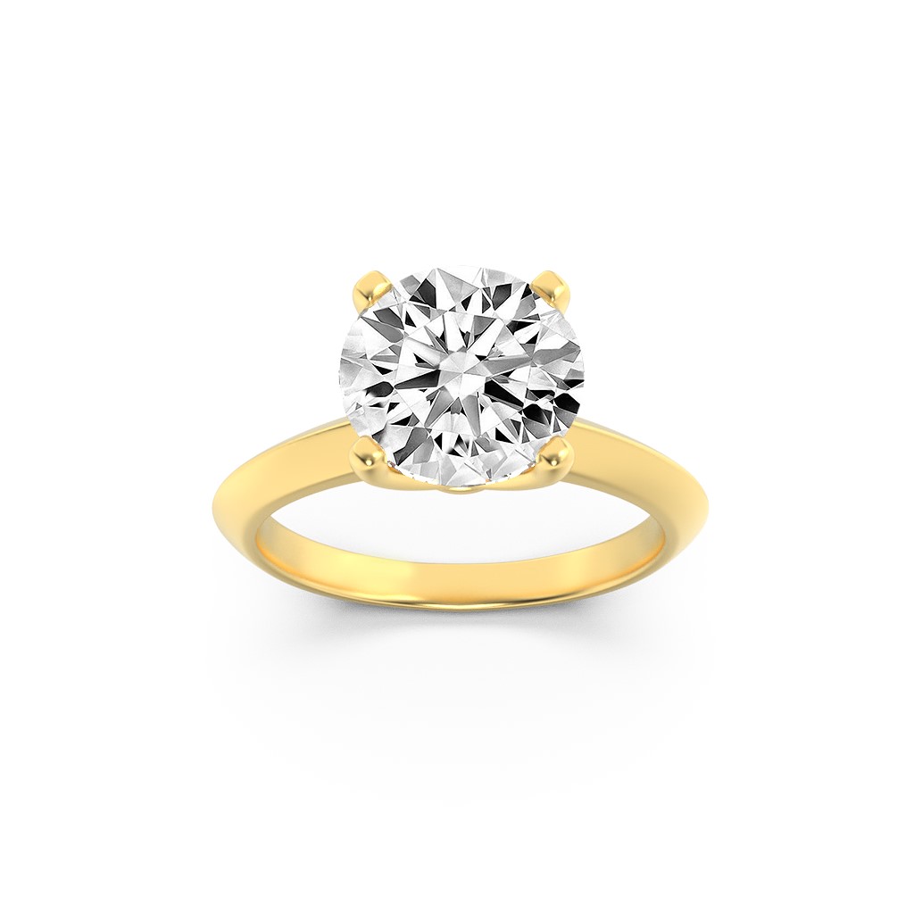 1.50 CT Round Diamond Ring in 14K Yellow Gold