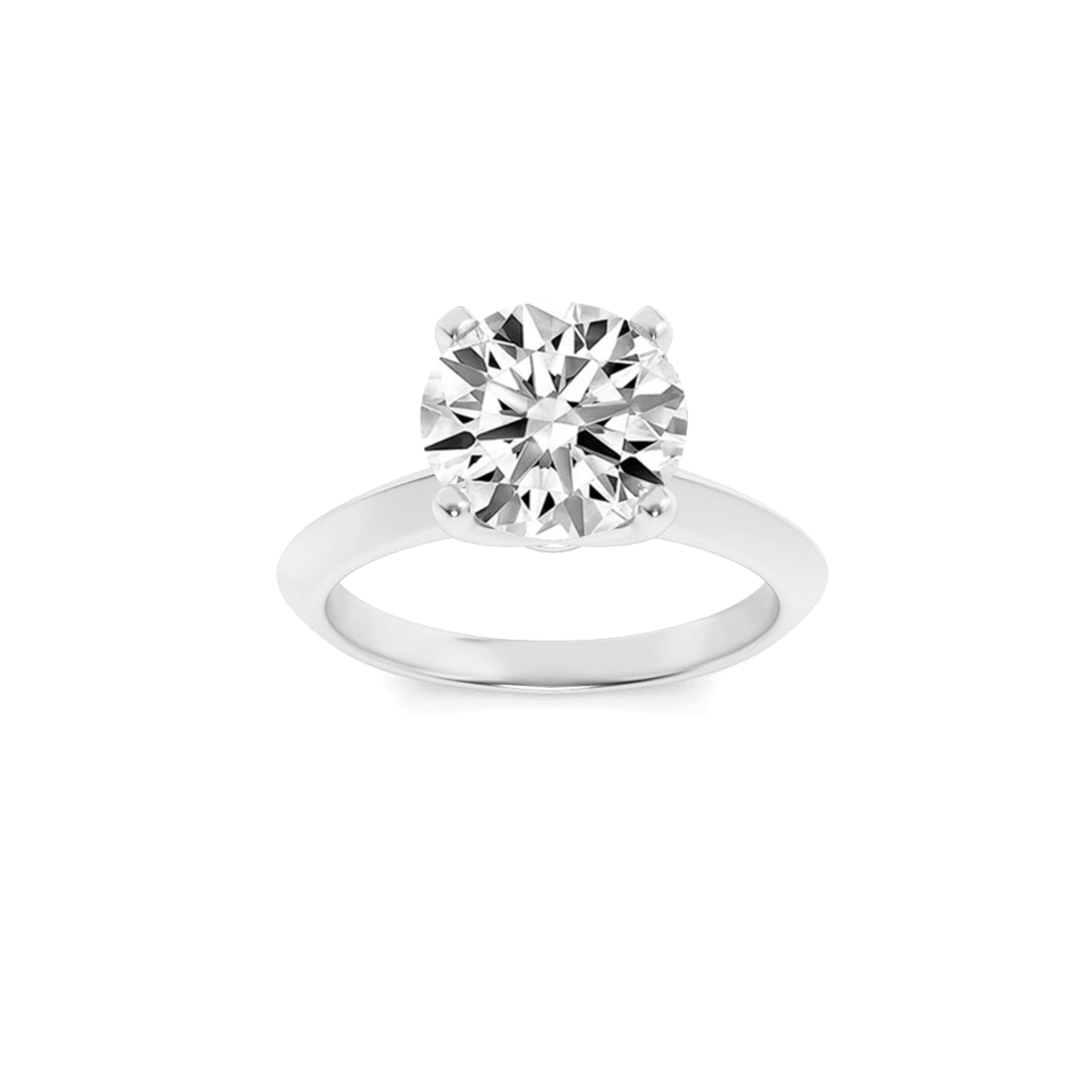 2.00 CT Round Diamond Ring in 14K White Gold