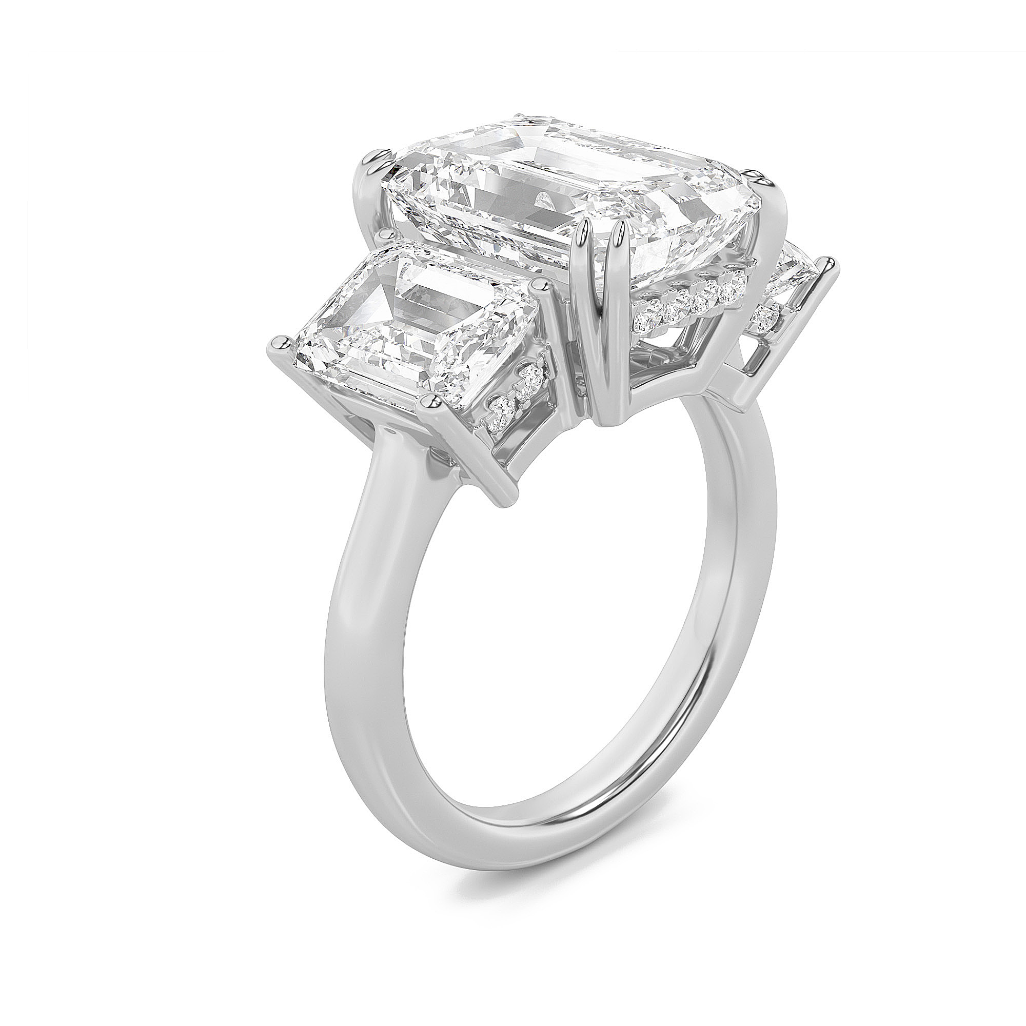 0.00 CT Diamond Ring in 14K White Gold