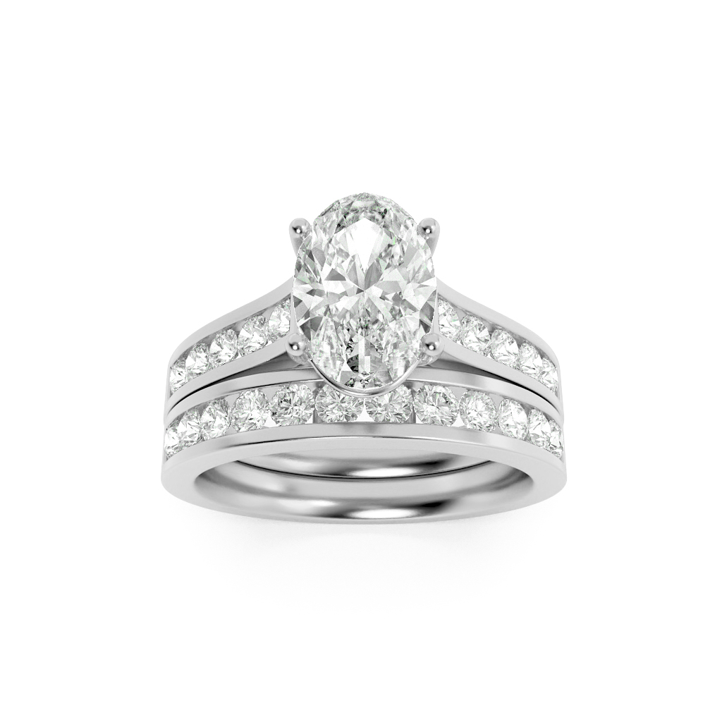 0.00 CT Diamond Ring in 14K White Gold