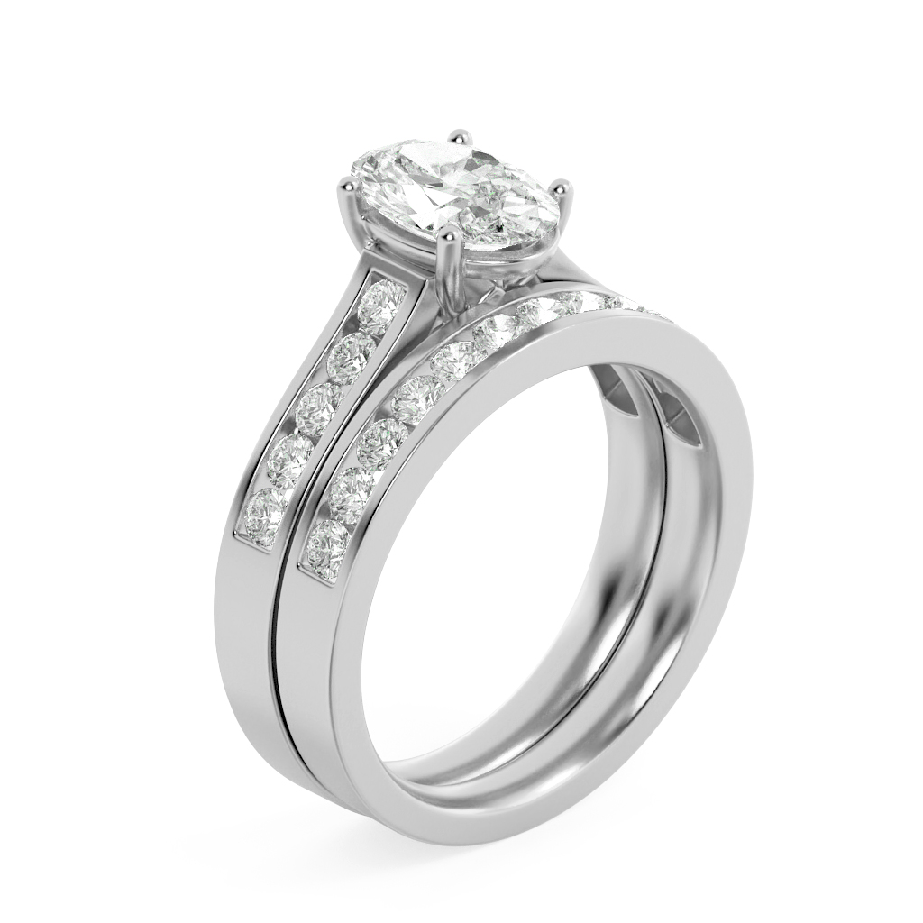 0.00 CT Diamond Ring in 14K White Gold