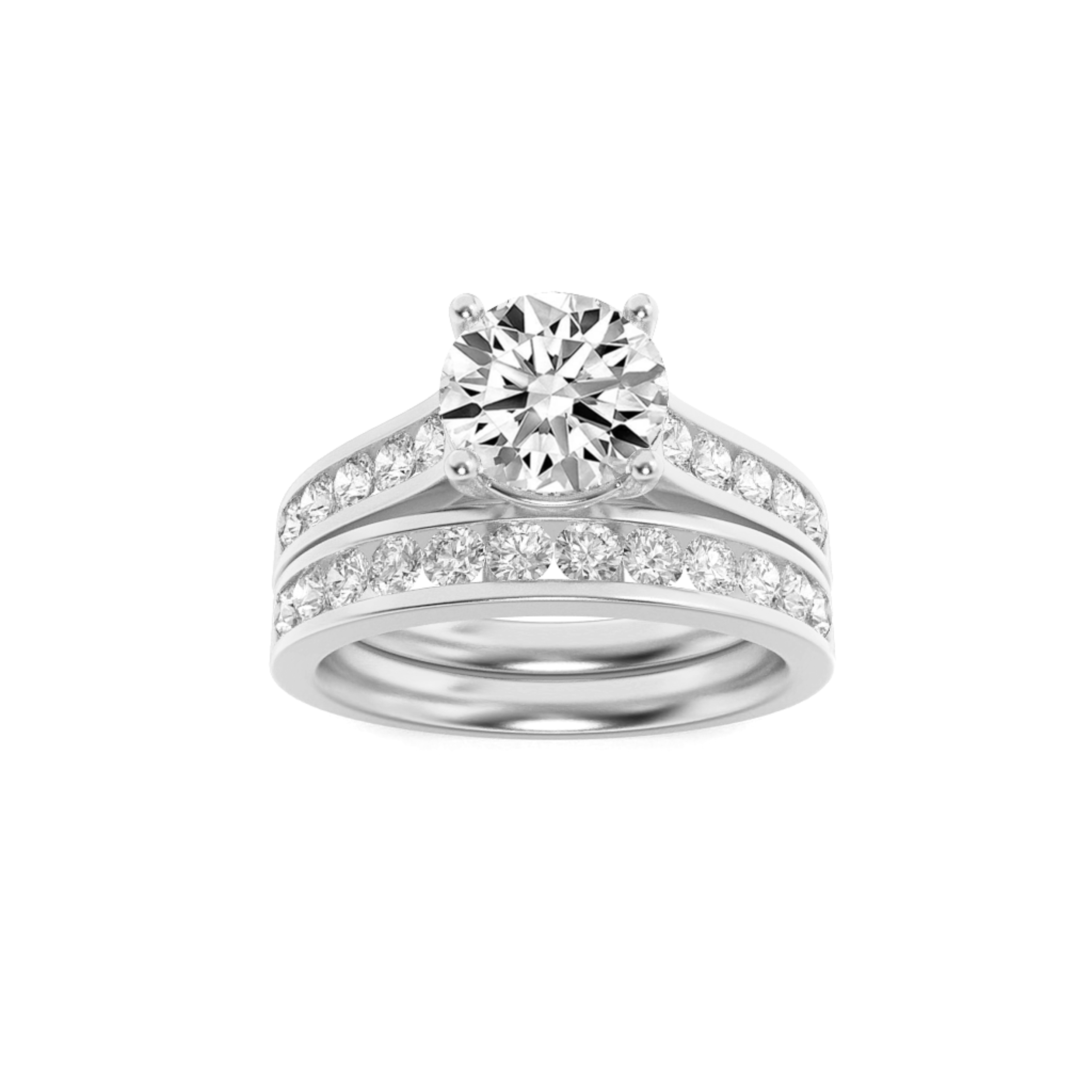 2.00 CT Round Diamond Ring in 14K White Gold