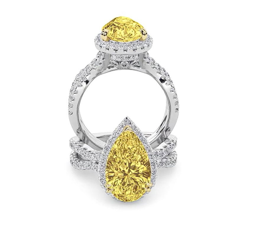 4.00 CT Radiant Diamond Ring in 14K White Gold