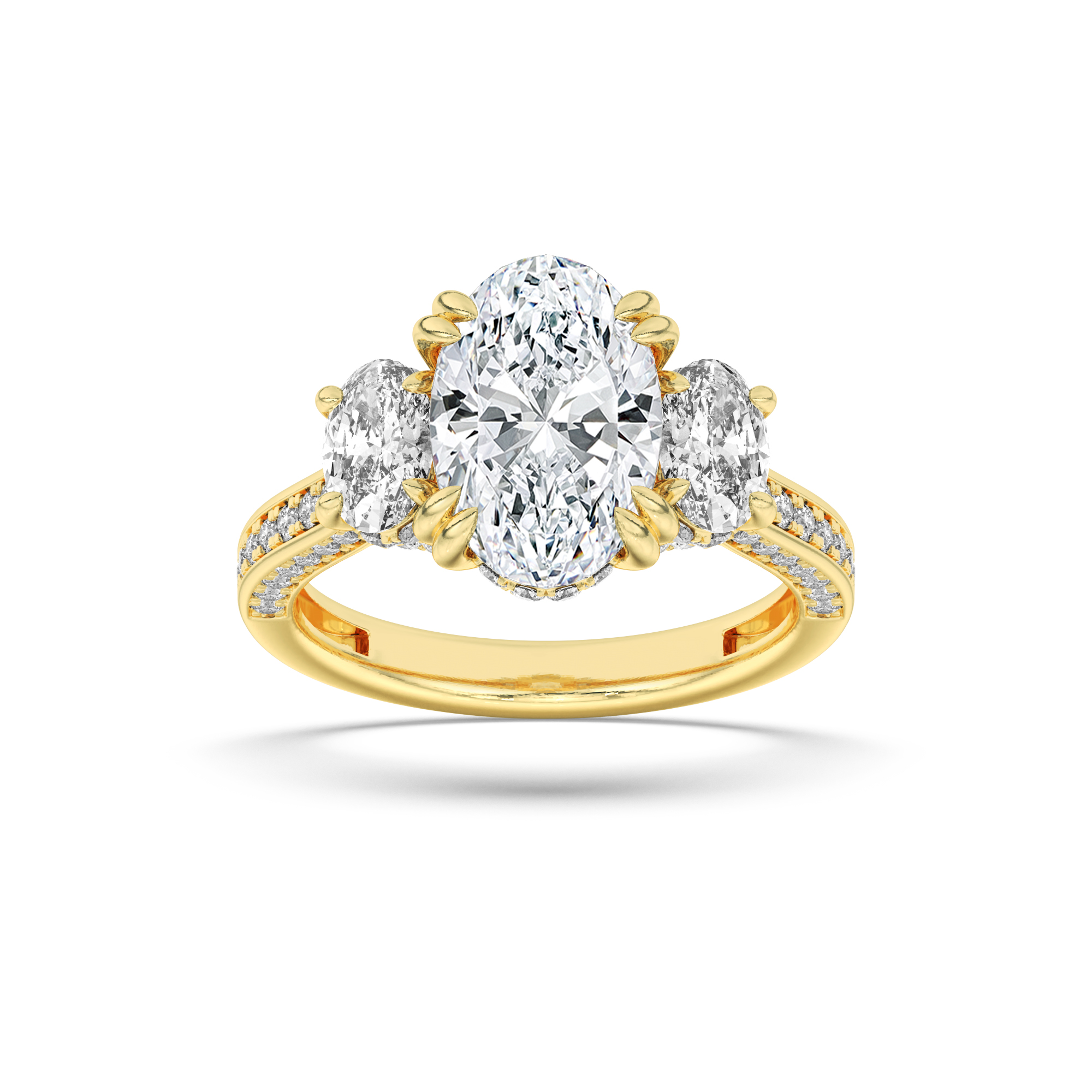 0.00 CT Diamond Ring in 14K Yellow Gold