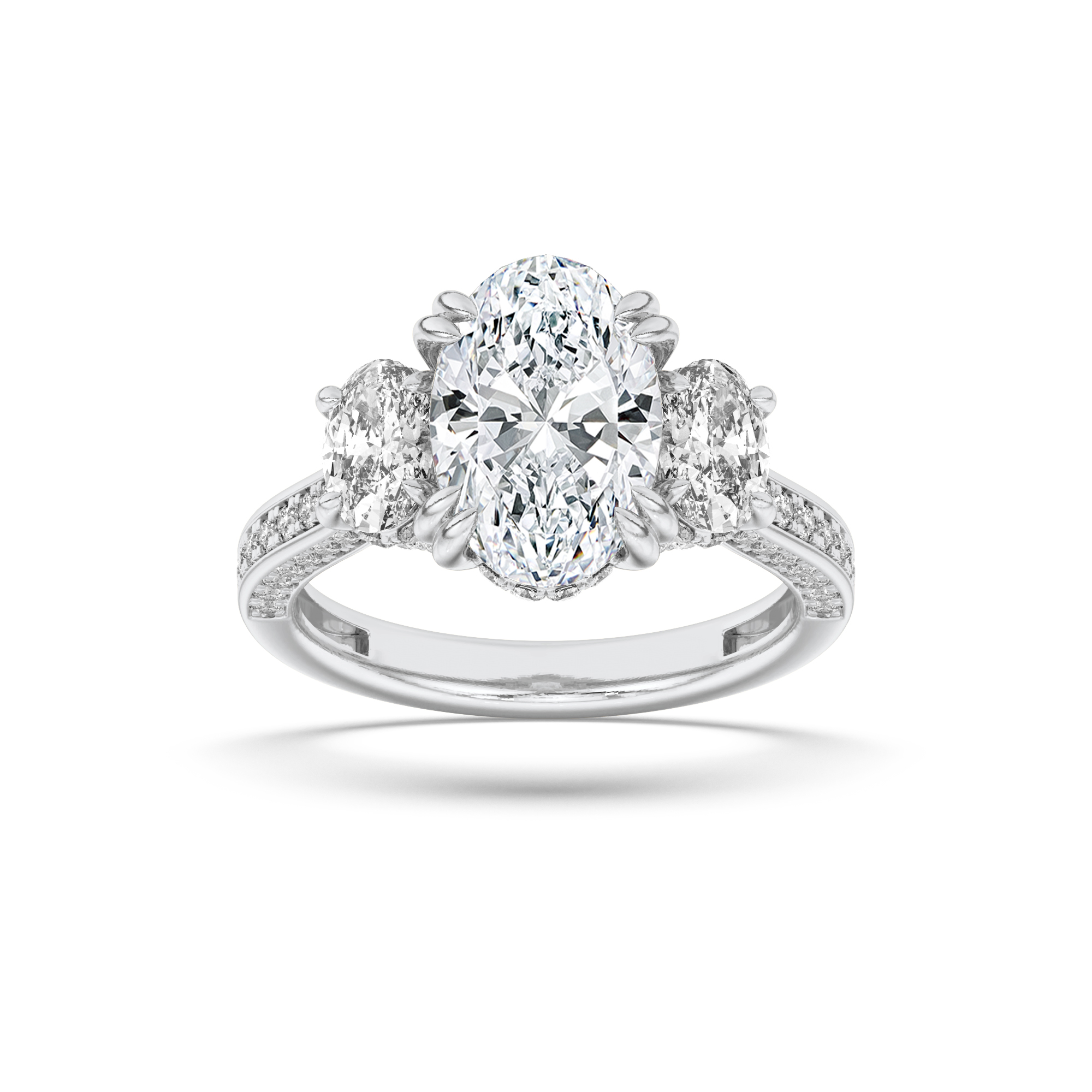 0.00 CT Diamond Ring in 14K White Gold