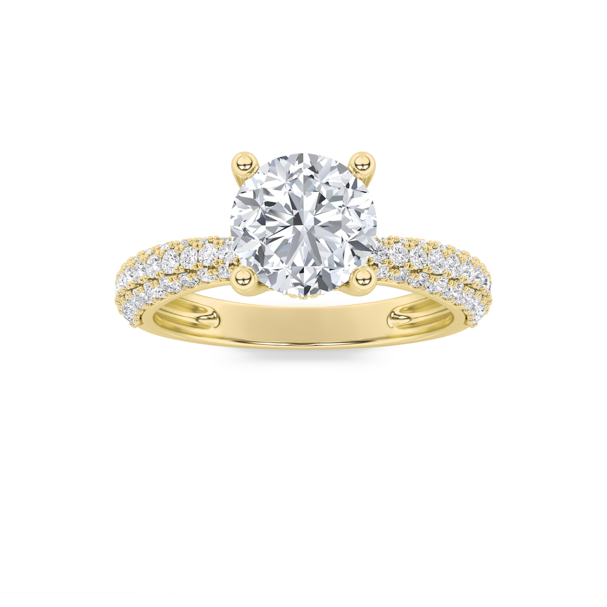 0.00 CT Diamond Ring in 14K Yellow Gold