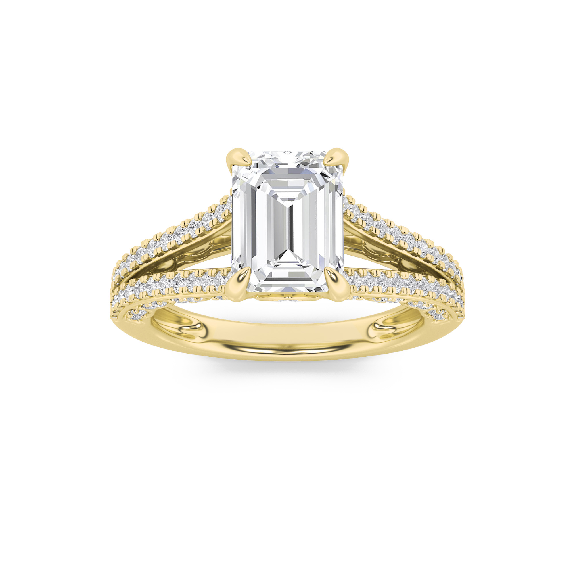 2.00 CT Radiant Diamond Ring in 14K Yellow Gold